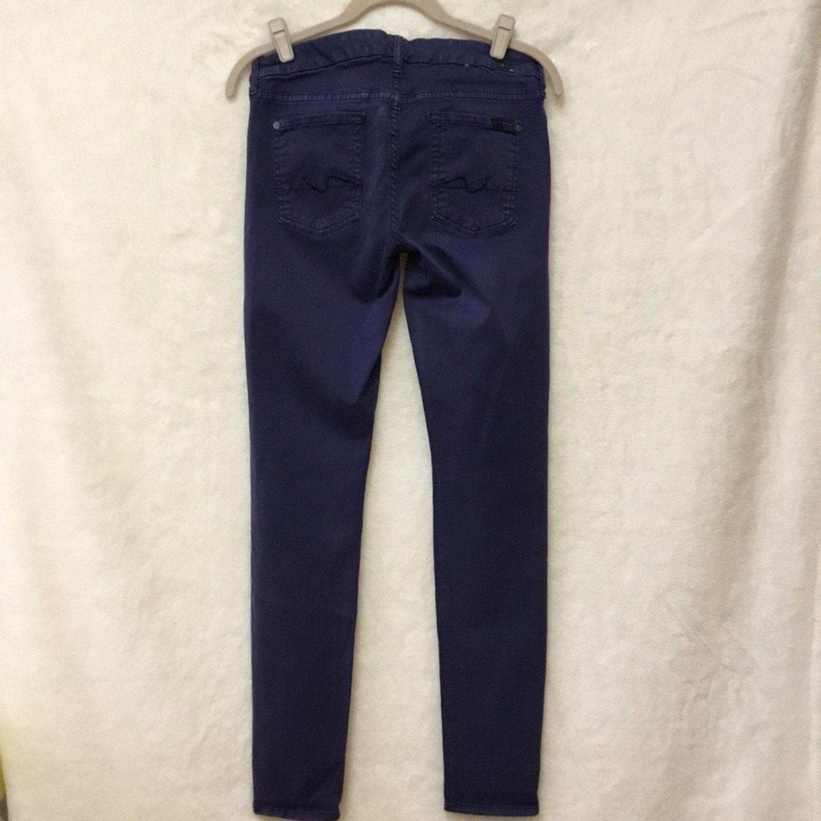 7 For All Mankind 7 For All Mankind Vibrant Purple Skinny Jeans Size 29" - 4 Thumbnail