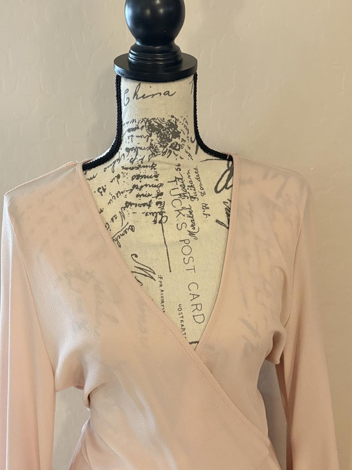 Other Peach Long Sleeve Maxi Dress with Pearl Buttons Size XL / US 12-14 / IT 48-50 - 4 Thumbnail