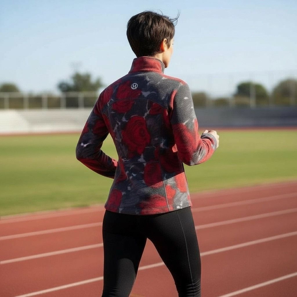 Lululemon Lululemon Vintage Floral Red - Gray Rose Print Jacket Sz.6 Size S / US 4 / IT 40 - 4 Thumbnail