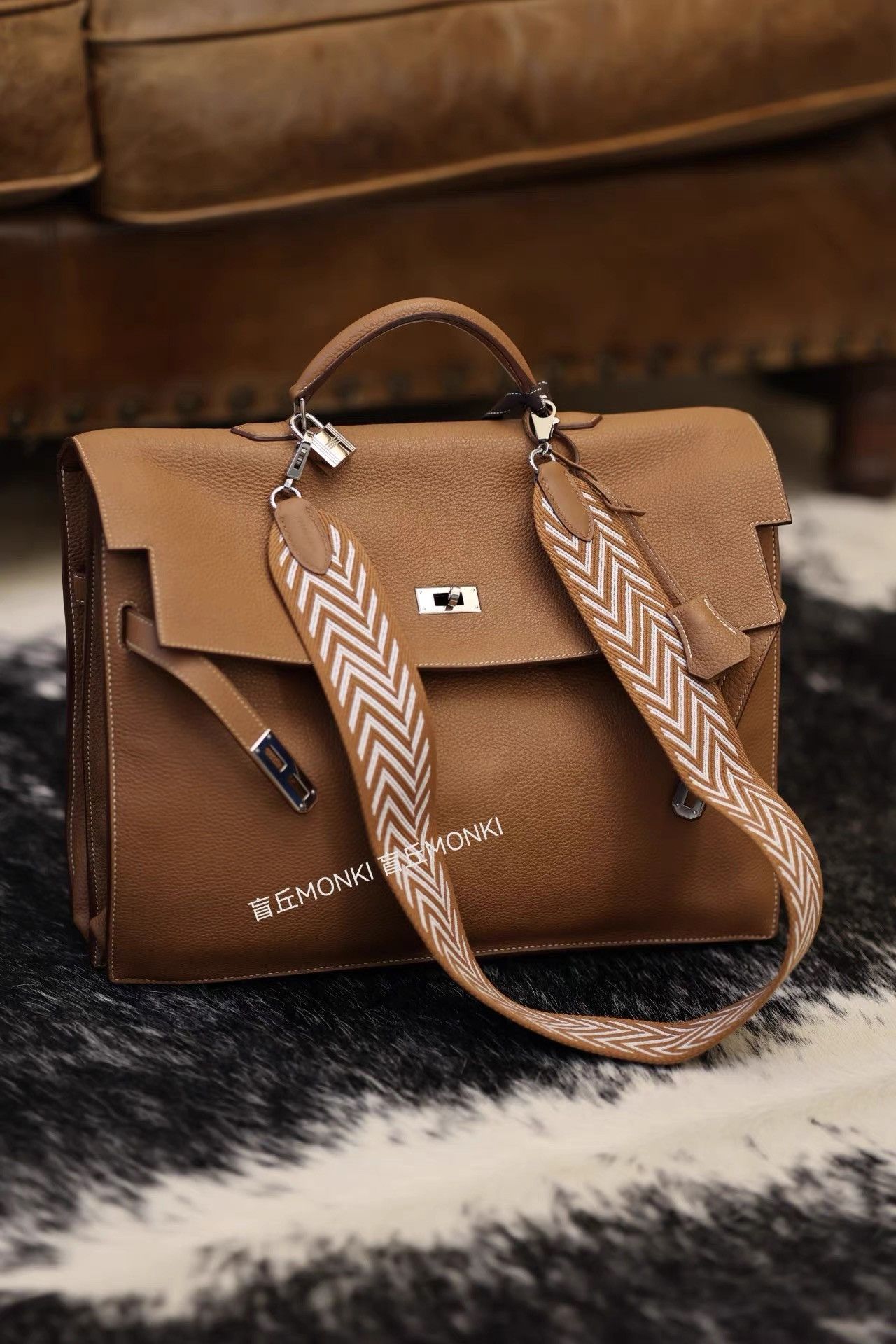 Hermes Hermès Togo Leather Laptop Crossbody K32 Size ONE SIZE - 1 Thumbnail