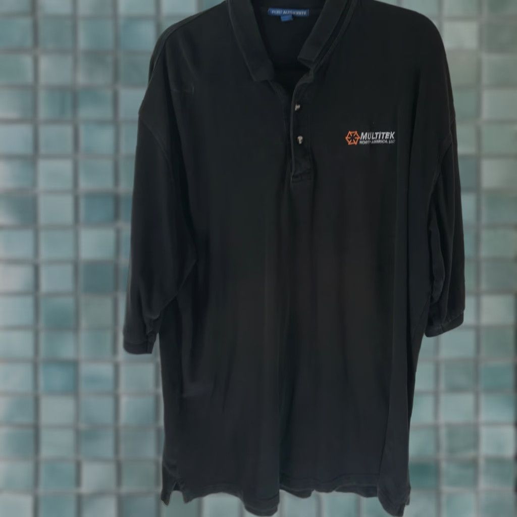 Port Authority Port Authority Multitek Mens Polo Shirt Short Sleeve Black 2XLT Casual Shirt Big & Tall Mens Size US XXL / EU 58 / 5 - 1 Thumbnail