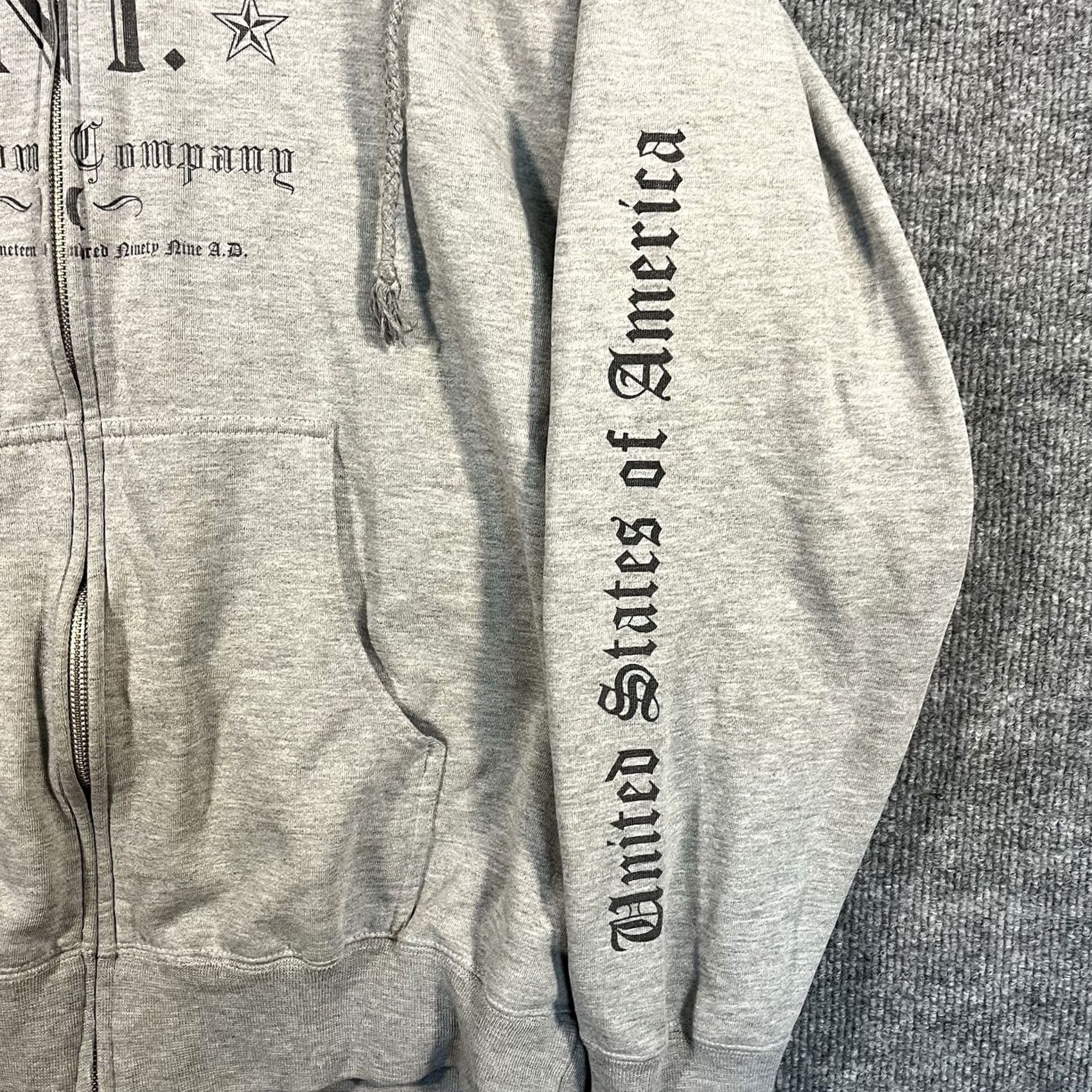 Hurley VINTAGE Hurley Hoodie Grunge Skate Surf Zip Full Zip Gray L Men Size US L / EU 52-54 / 3 - 4 Thumbnail