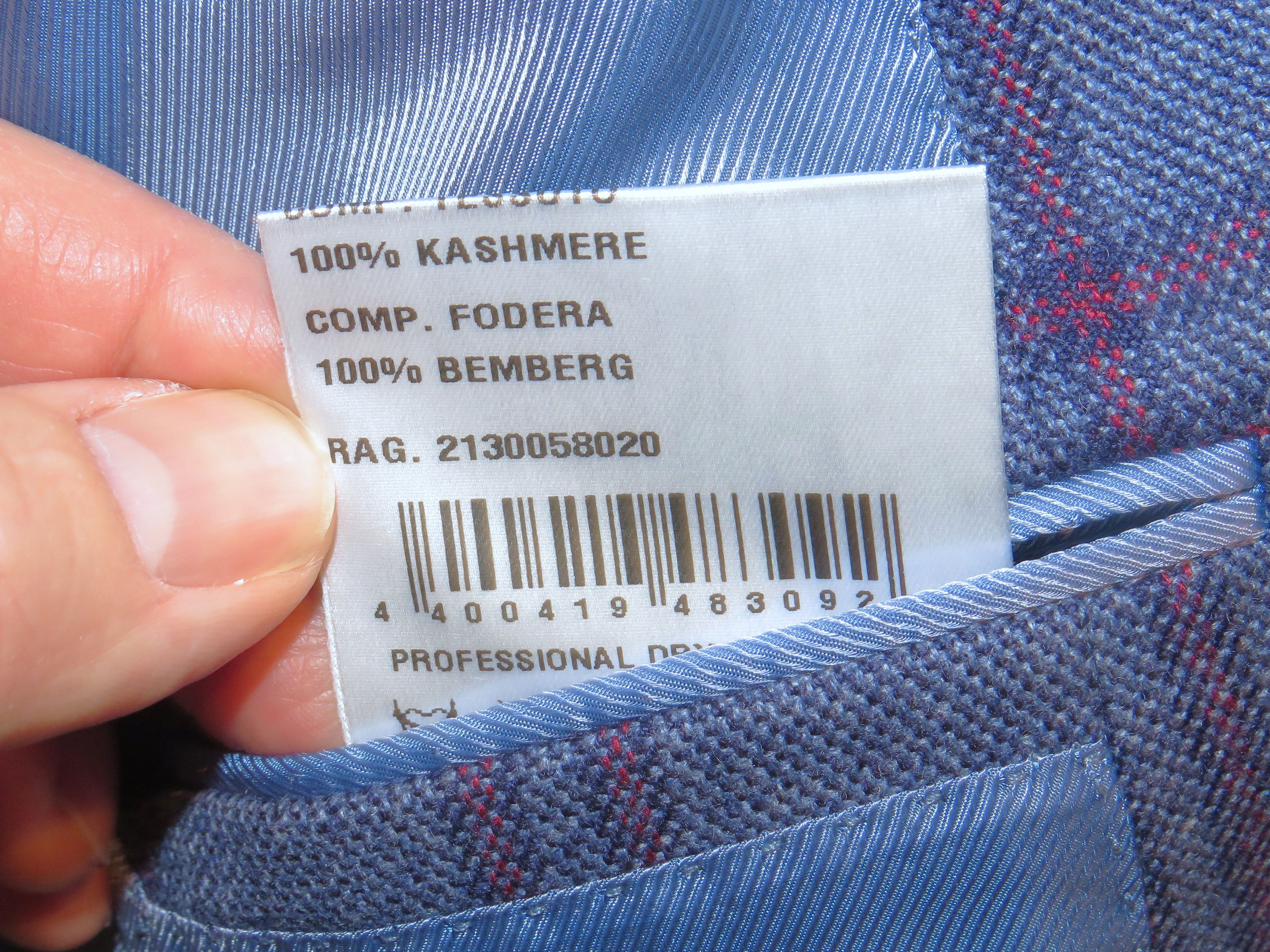 Cesare Attolini × Tincati Blue Plaid 100% Cashmere Sport Coat 42R Size 42R - 14 Thumbnail