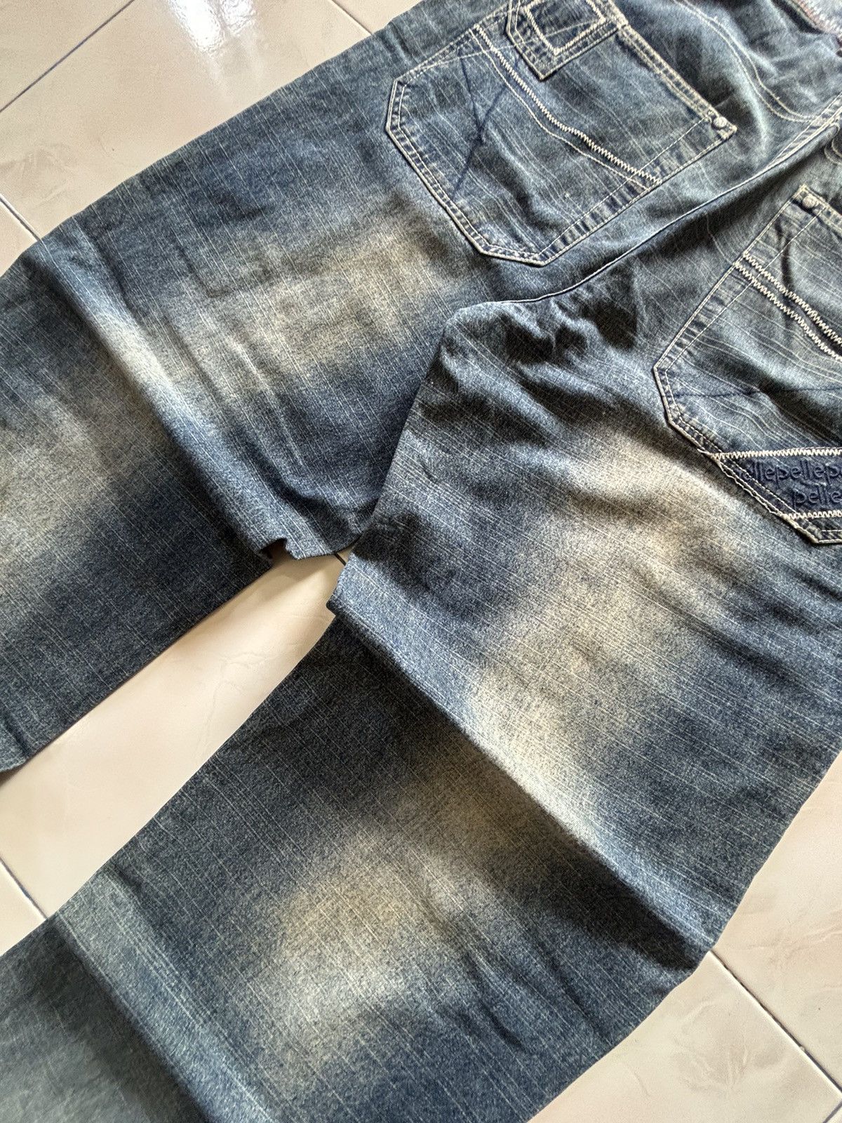 Pelle Pelle Pelle Pelle Mud Wash Baggy Patchwork Denim Jeans Size US 32 / EU 48 - 16 Thumbnail