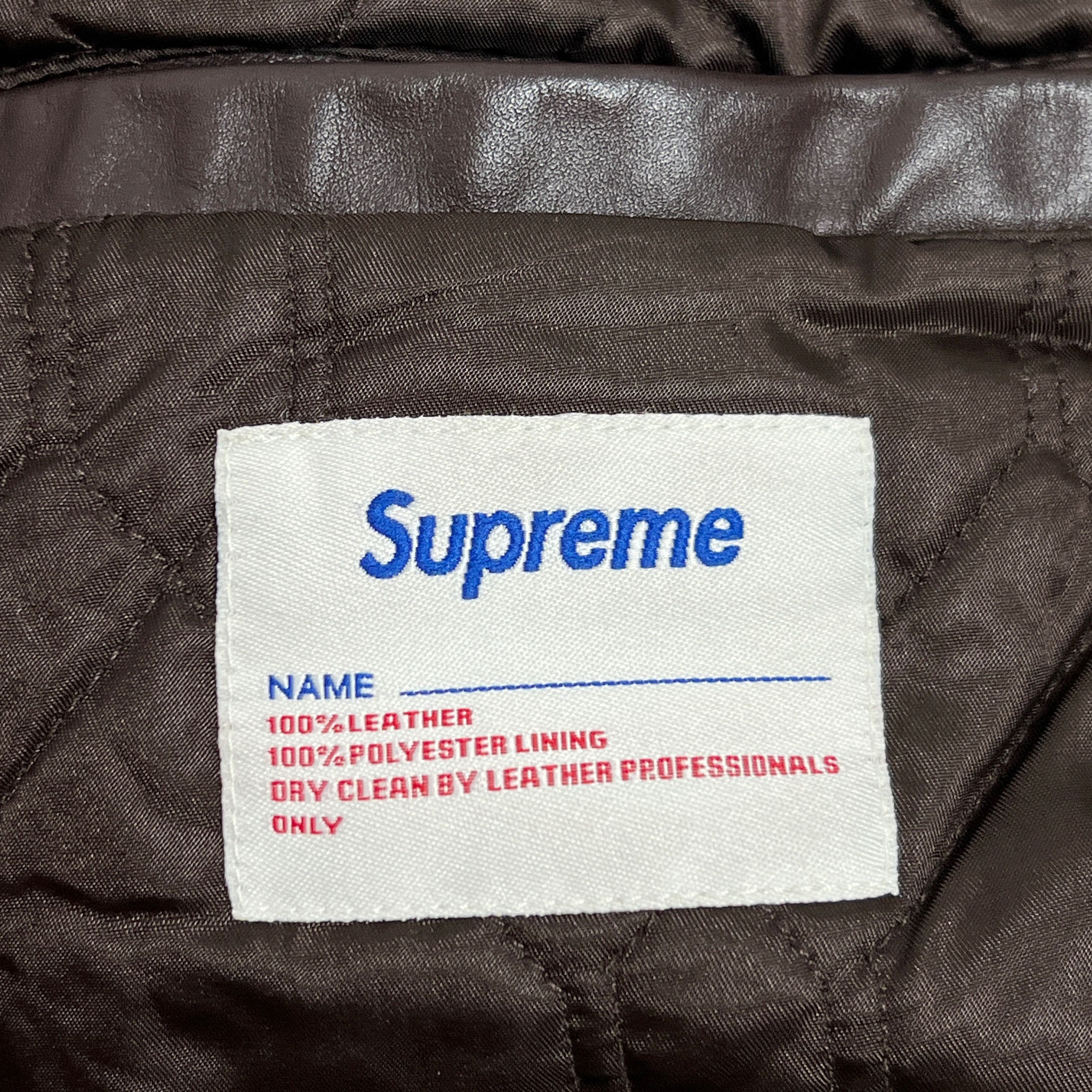 Supreme Supreme AW05 Wing Foot Leather Varsity Jacket Brown Size US M / EU 48-50 / 2 - 8 Thumbnail