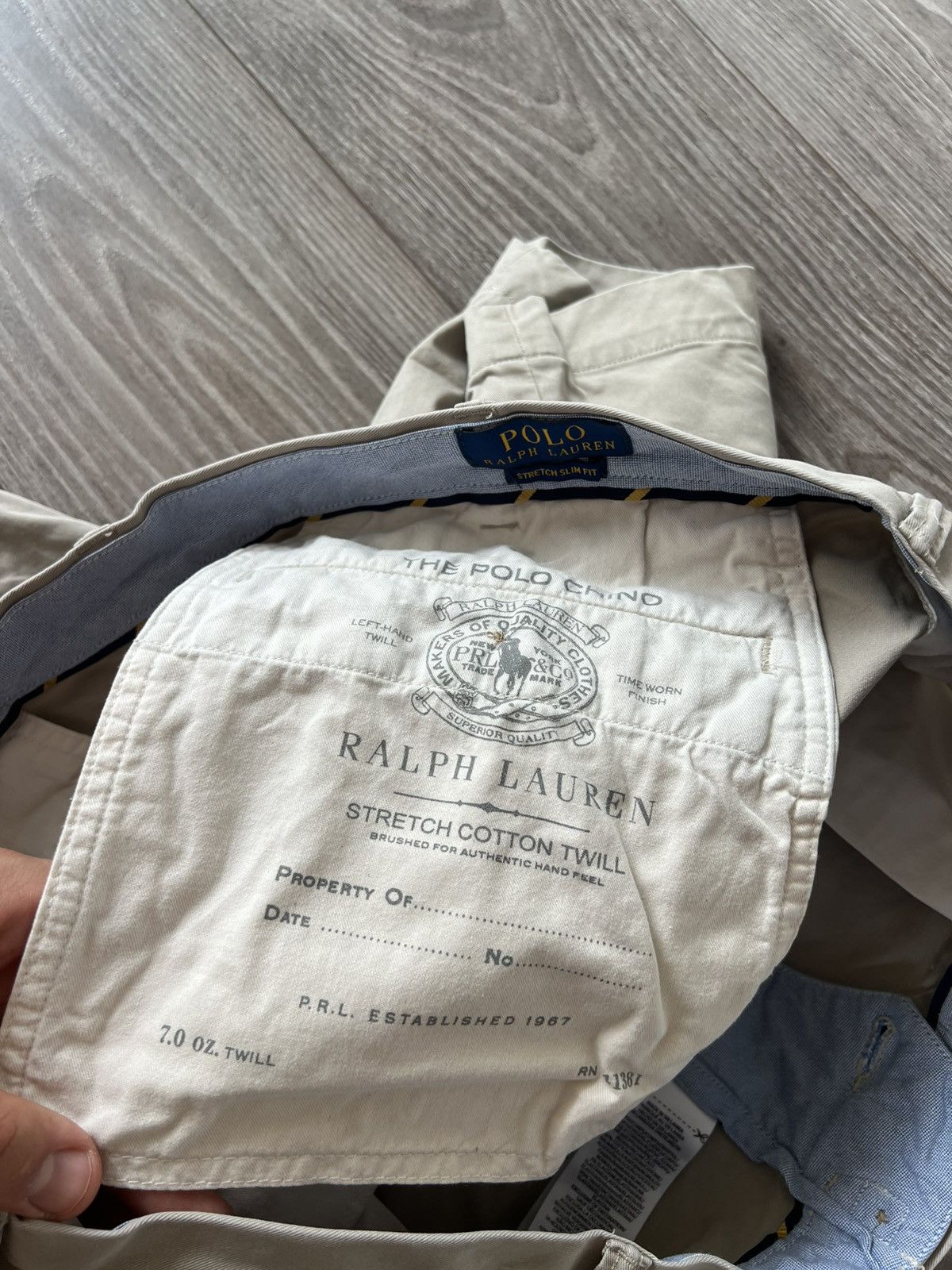 Polo Ralph Lauren × Ralph Lauren Polo Ralph Lauren Stretch Slim Fit Twill Beige Logo Shorts Size US 38 / EU 54 - 18 Thumbnail