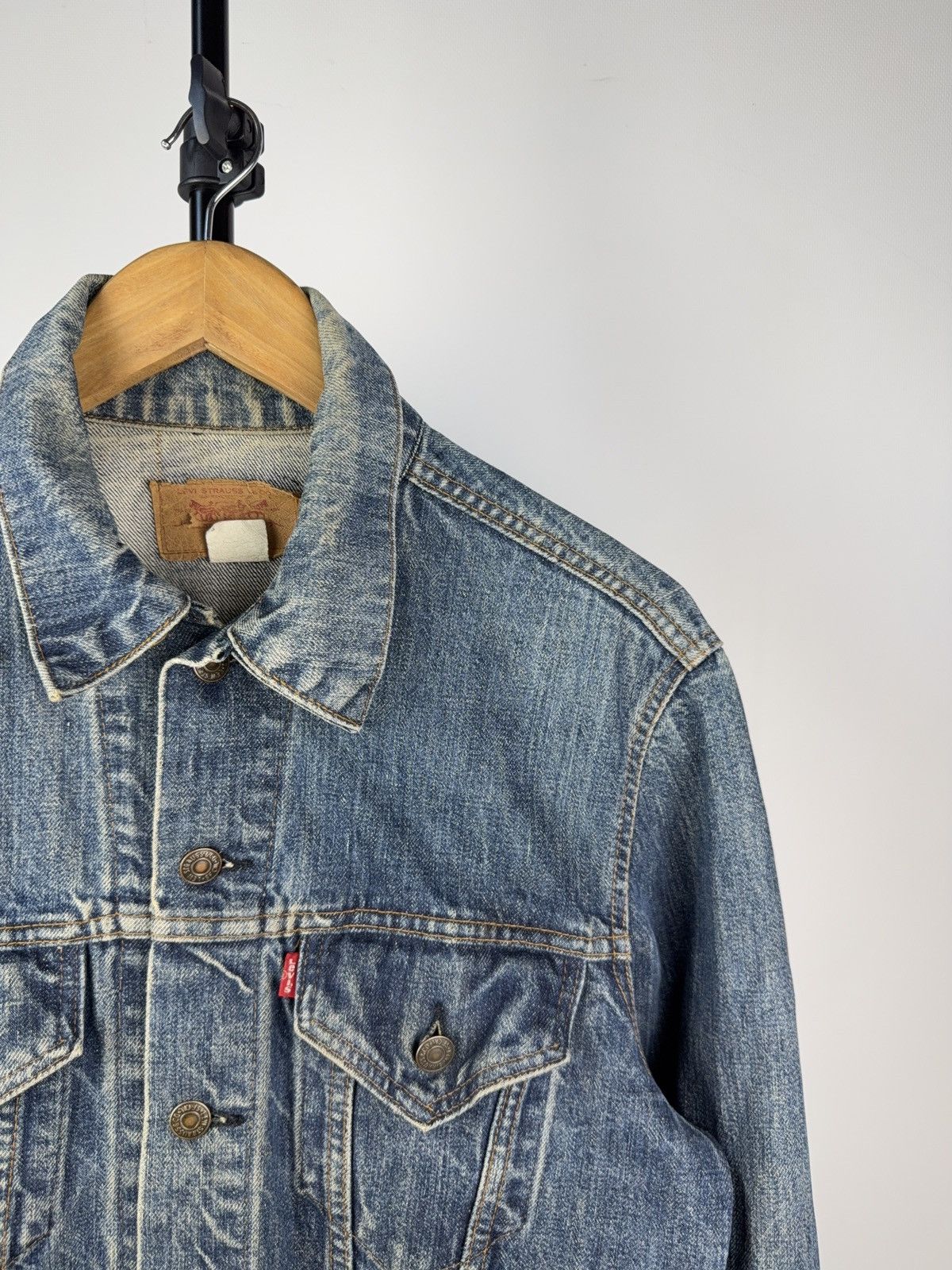 Levi's Vintage Clothing Vintage 90s Levi’s Chrome Hearts❗️Style Cross Denim Jacket Size US XS / EU 42 / 0 - 5 Thumbnail