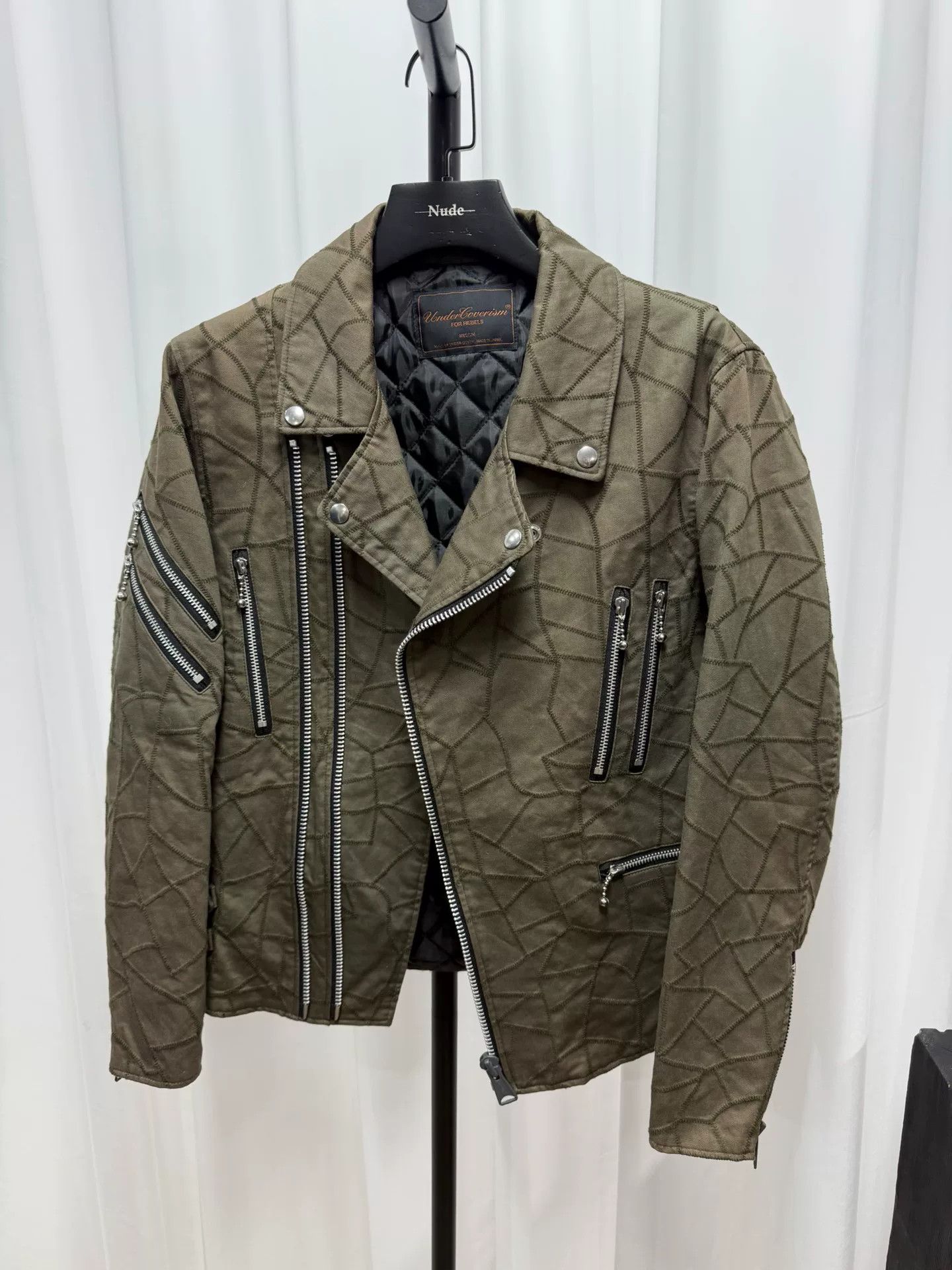 Comme des Garcons undercover quilted motorcycle jacket in olive Size US M / EU 48-50 / 2 - 1 Thumbnail