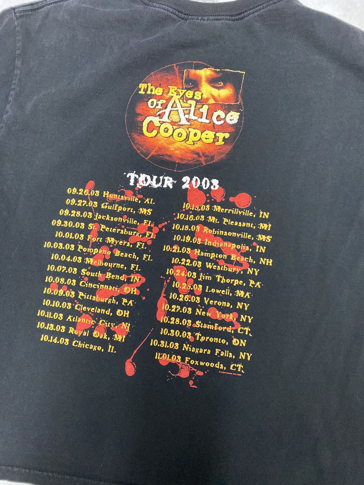 Band Tees × Vintage Vintage Crazy Y2K 2000’s Alice Cooper Eyes Tour Tee M Size US M / EU 48-50 / 2 - 6 Thumbnail