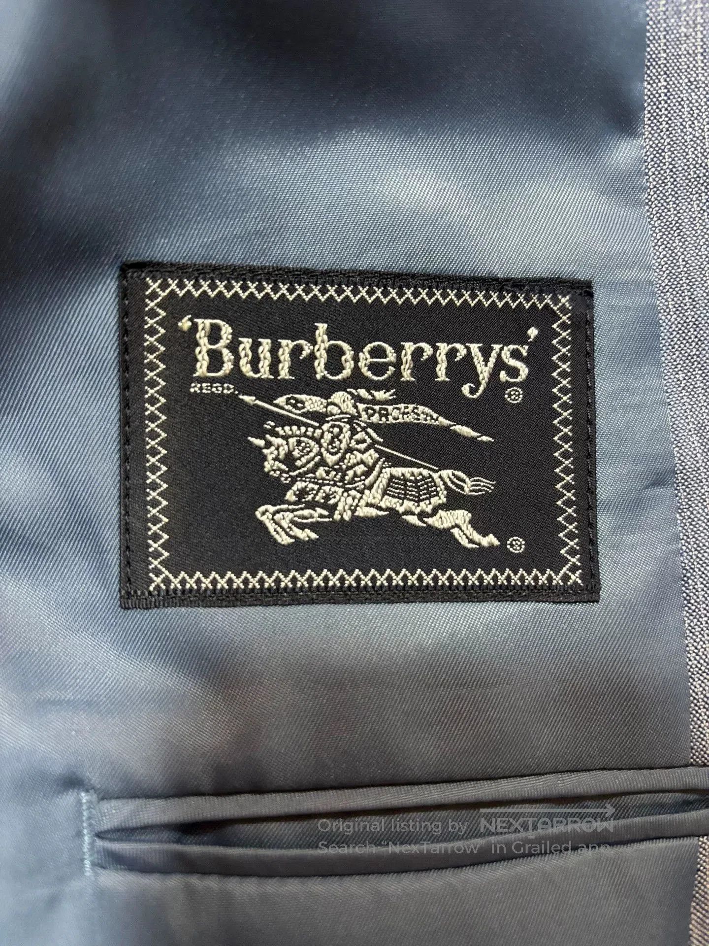 Burberry Burberry Men's Gray-Blue Single-Breasted Suit. Size US M / EU 48-50 / 2 - 5 Thumbnail