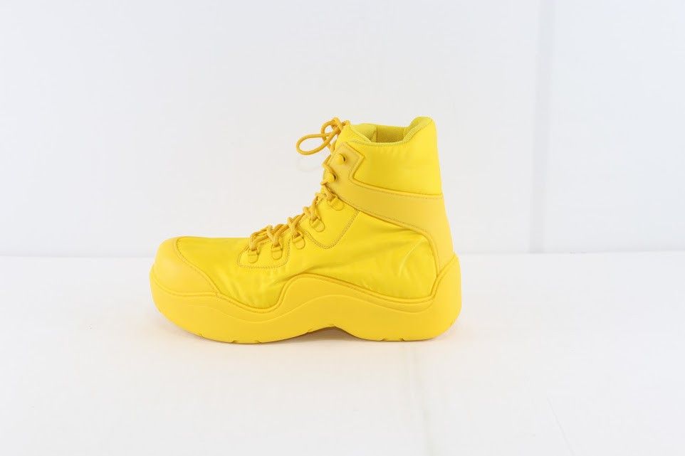 Bottega Veneta o1rshd1 Puddle Bomber Fabric Boots in Egg Yolk Color Size US 8 / EU 41 - 2 Thumbnail