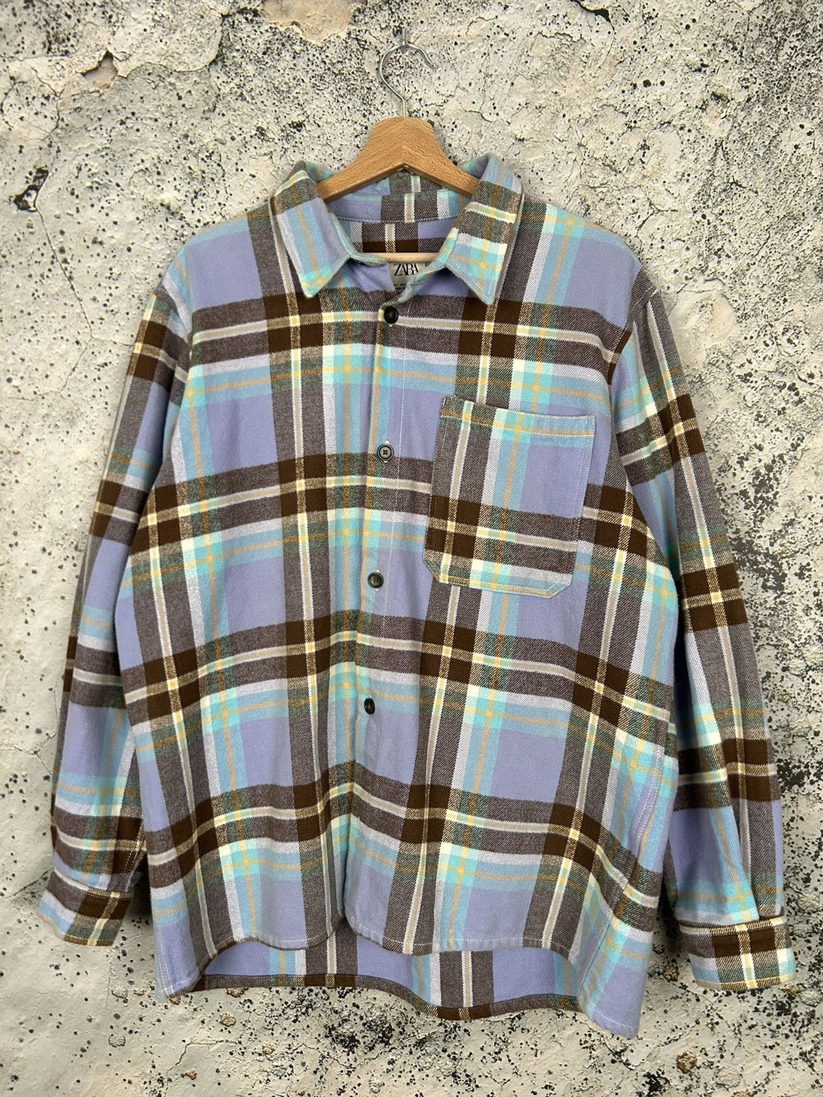 Zara Zara Purple Overshirt Streetwear Avant-garde Hype Size US L / EU 52-54 / 3 - 1 Thumbnail