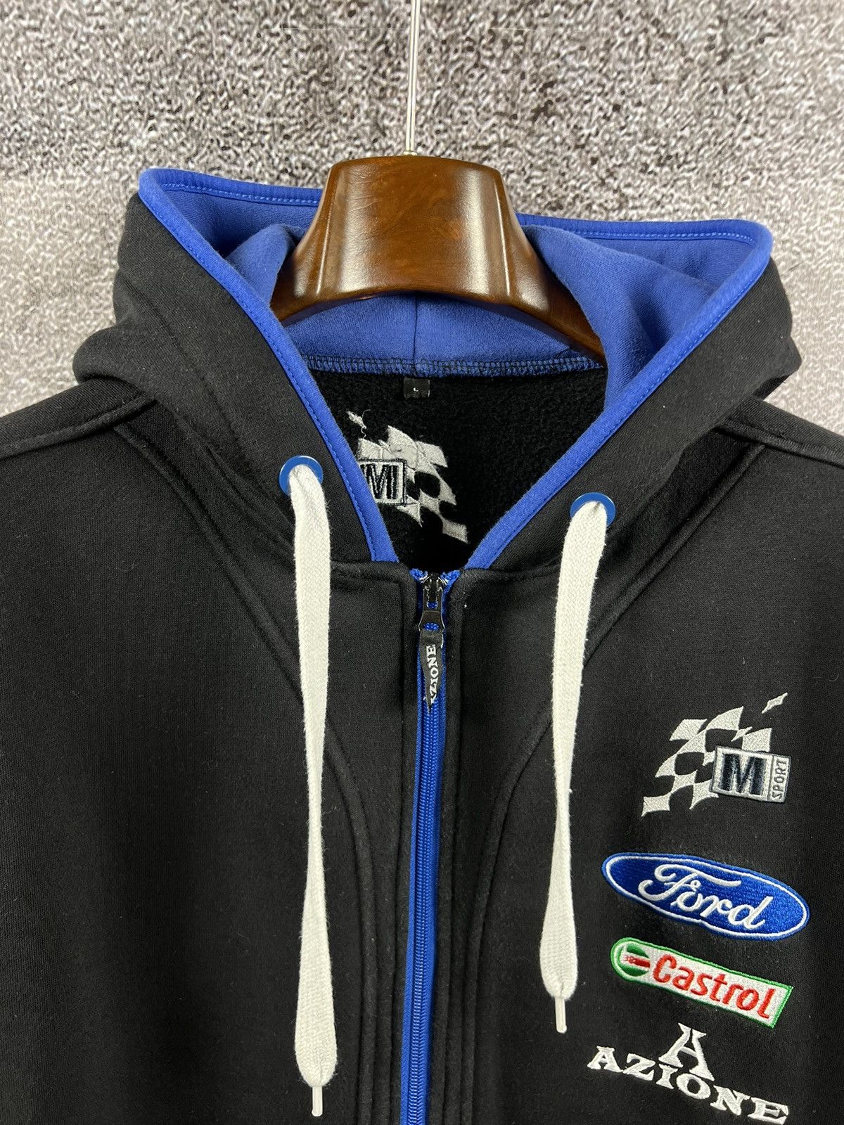 Ford × Formula 1 × NASCAR Ford x Castrol x Michelin vintage racing zip hoodie patch Size US L / EU 52-54 / 3 - 4 Thumbnail