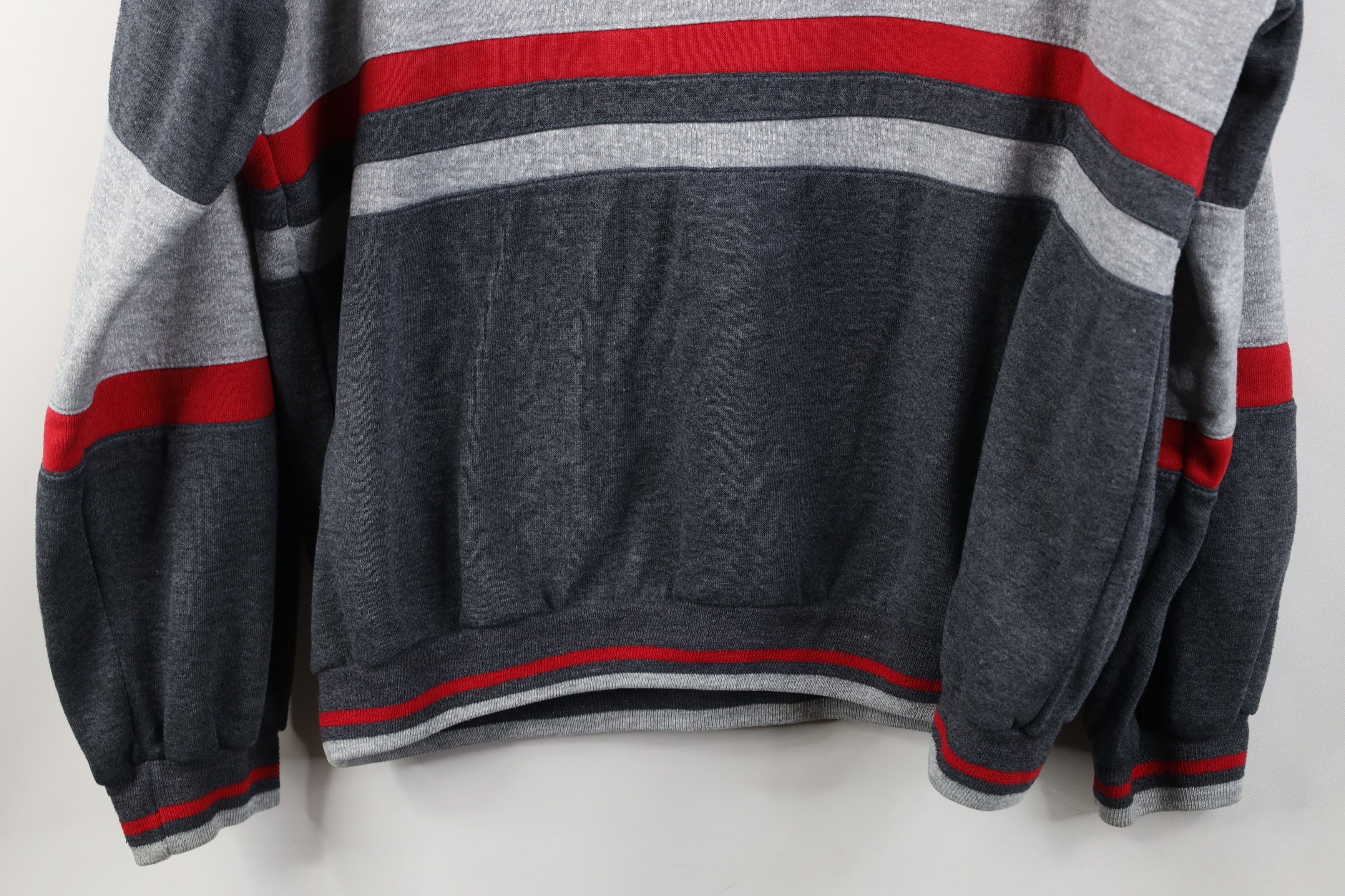 Vintage Vintage 90s Streetwear Block Pullover Collared Sweatshirt Size US L / EU 52-54 / 3 - 14 Thumbnail