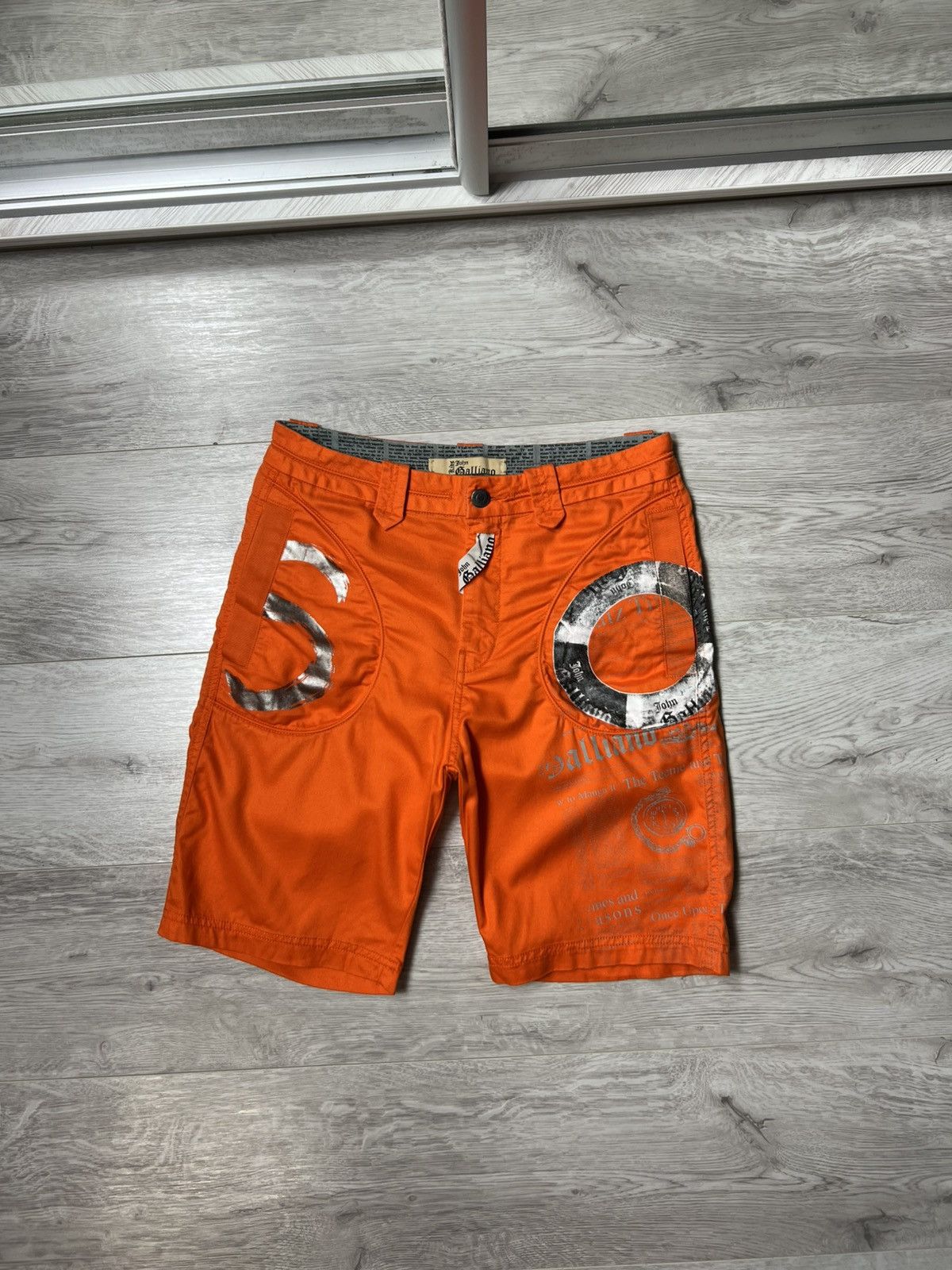 John Galliano John Galliano All Over Printed Orange Shorts Size Men’s XS Size US 28 / EU 44 - 1 Thumbnail