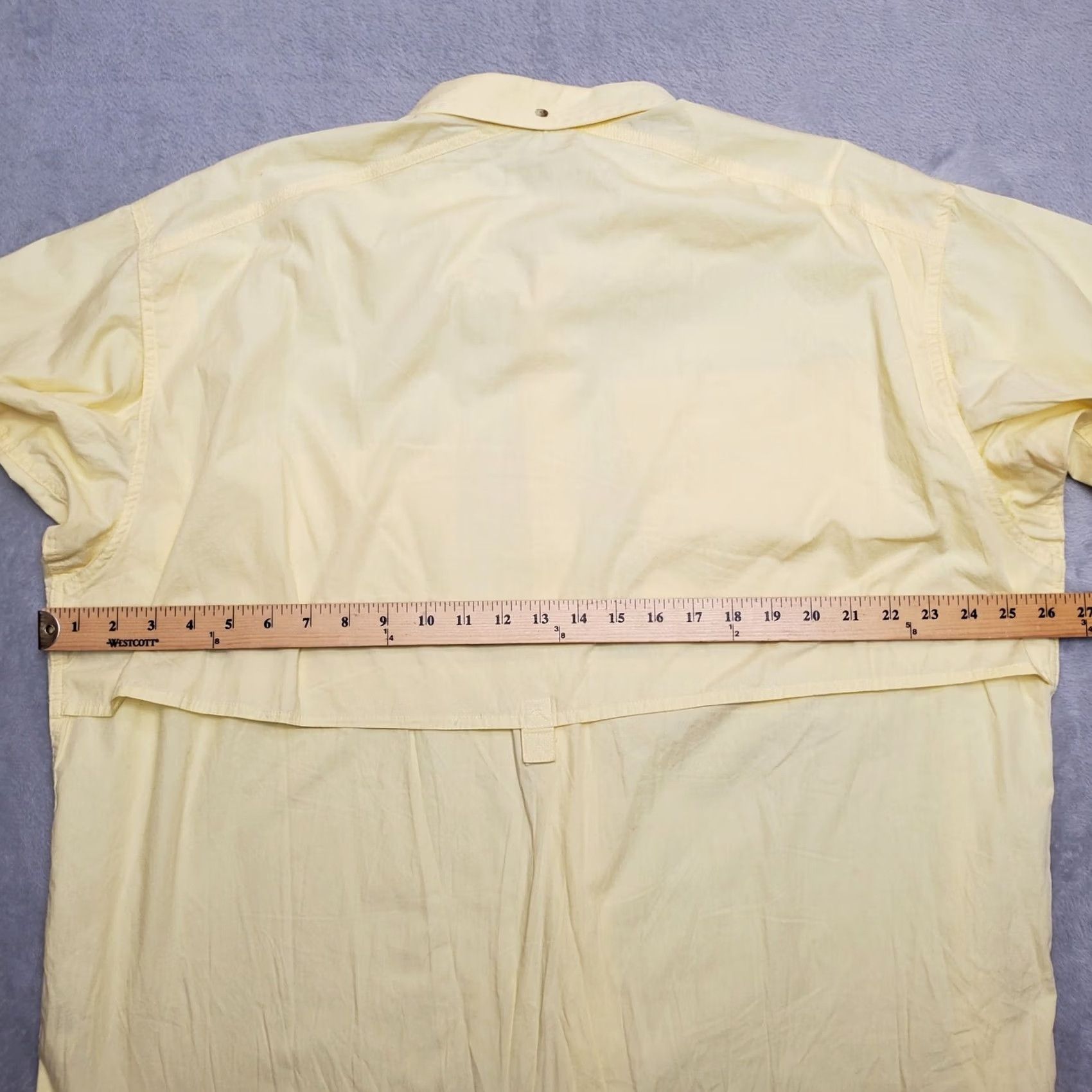 Vintage Cabela's Shirt Mens XL Yellow Vented Short Sleeve Outdoor Fishing Hike Button-Up Casual Canvas Cotton UV Pockets Solid Size US XL / EU 56 / 4 - 8 Thumbnail