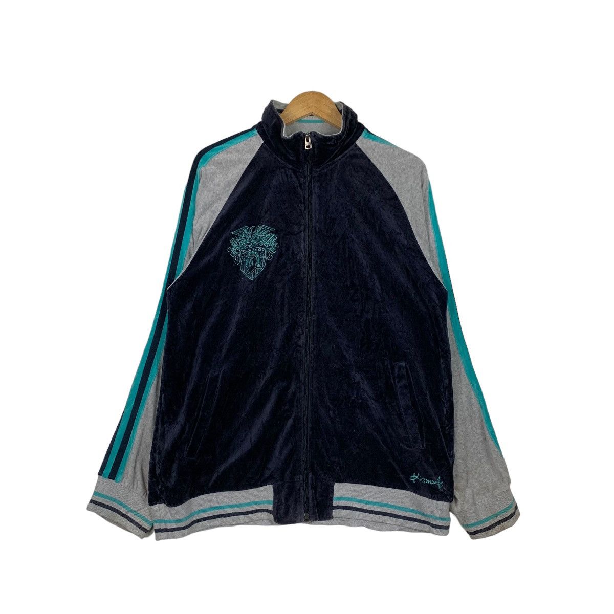 Japanese Brand KISSMARK Colorblock Velvet Jacket #1041-C47 Size US L / EU 52-54 / 3 - 1 Thumbnail