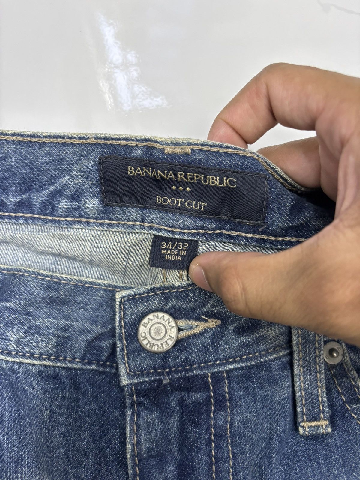 Kapital 🔥BANANA REPUBLIC BOOTCUT FLARED DENIM JEANS MUD WASH Size US 35 - 10 Thumbnail