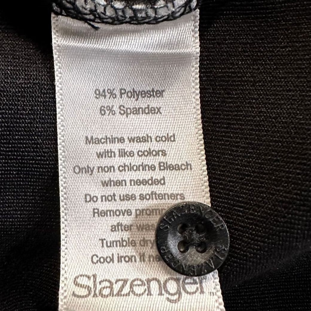 Vintage Slazenger Golf Polo Shirt Mens XL Black Stripes Performance Tech Stretch Rugby Size US XL / EU 56 / 4 - 5 Thumbnail