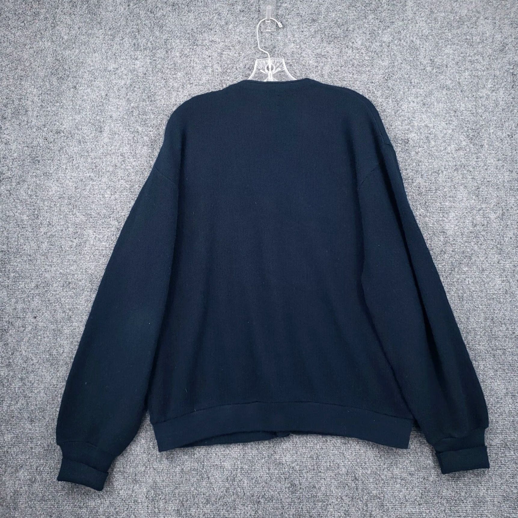 Vtg 80s Lacoste navy good blue V neck sweater