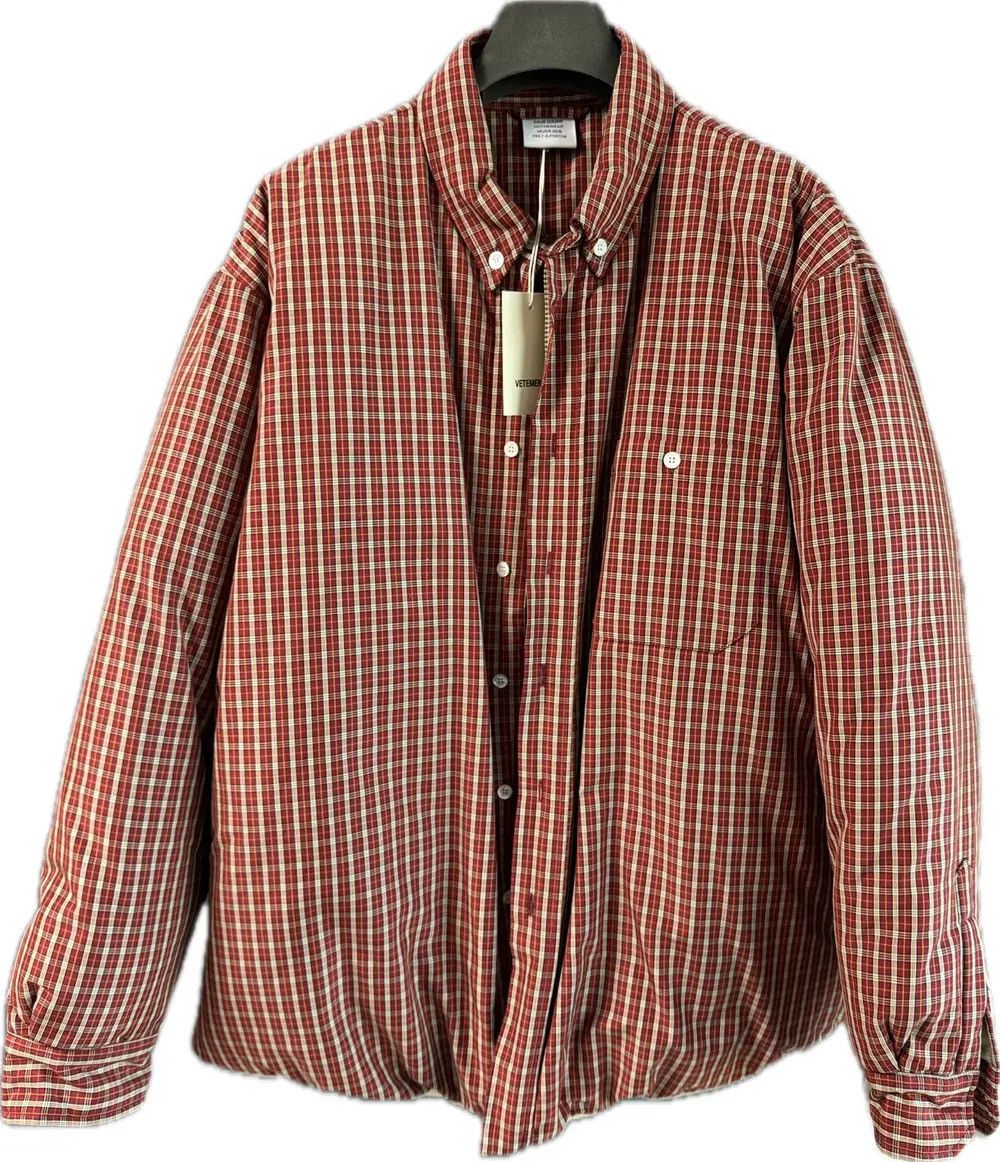 Vetements Vetements Plaid Puffer Shirts Jacket AW16 17AW padded demna Size US S / EU 44-46 / 1 - 2 Thumbnail