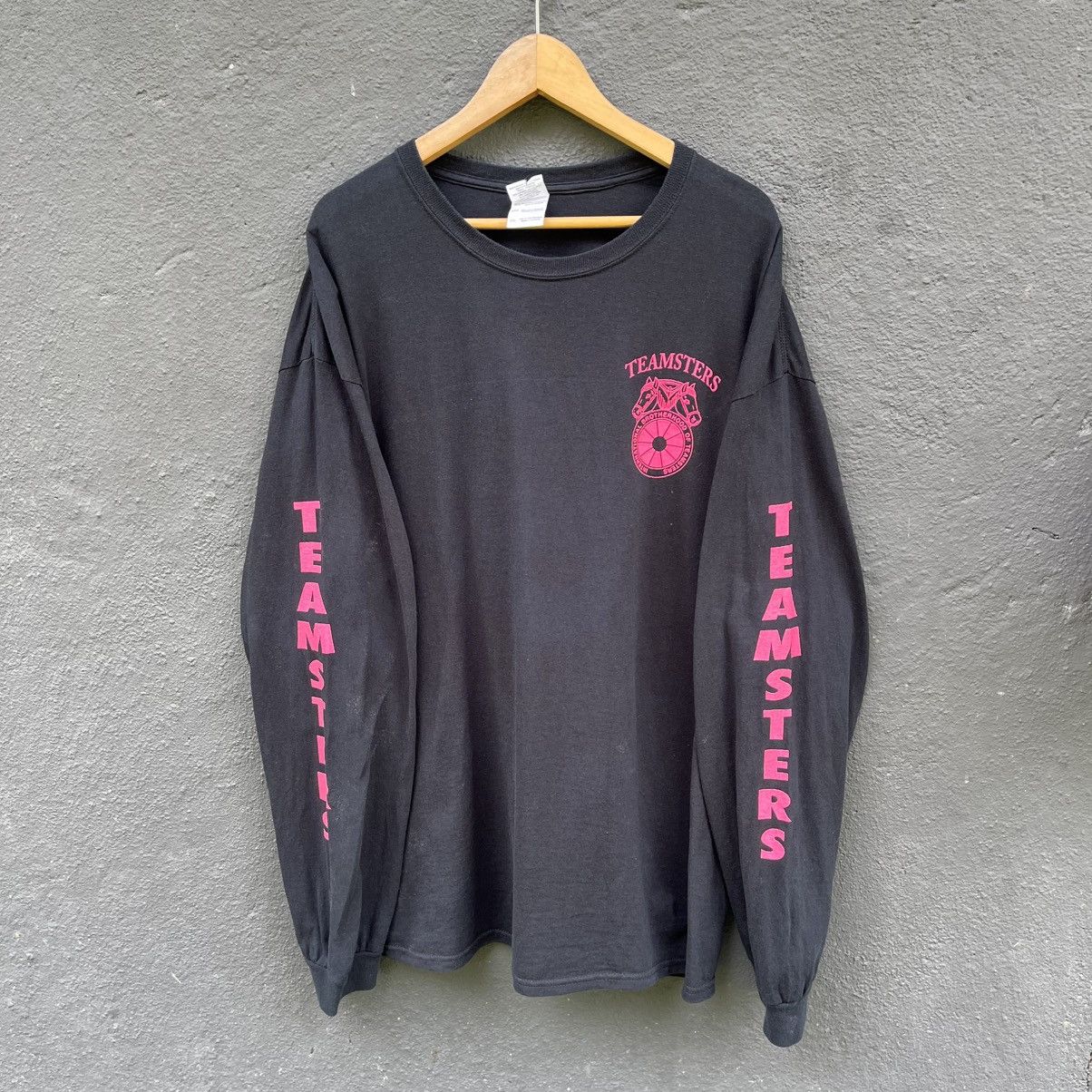 Vintage Thrashed Faded International Brotherhood Teamsters L/S Tee Size US XXL / EU 58 / 5 - 4 Thumbnail