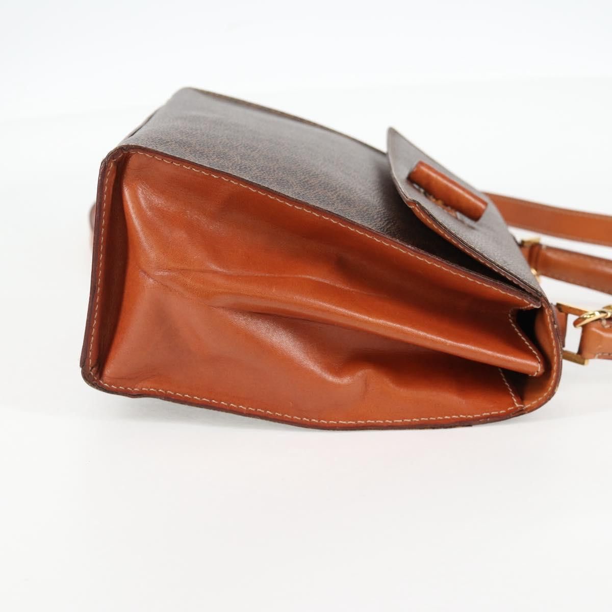 Celine CELINE Macadam Canvas Hand Bag Pvc Leather Brown Gold Size ONE SIZE - 5 Thumbnail