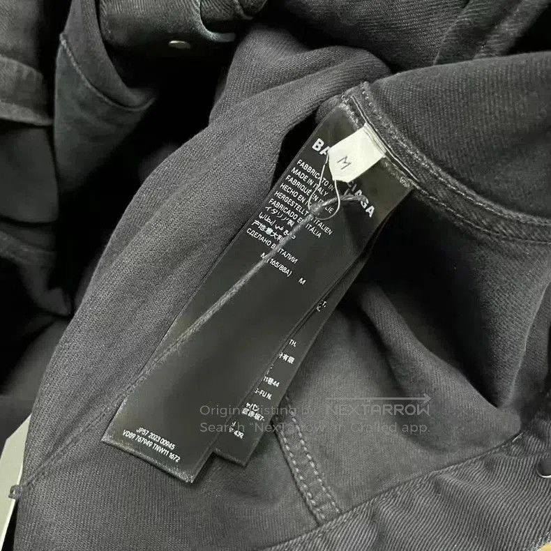 Balenciaga Balenciaga Black Logo Denim Jacket. Size US XS / EU 42 / 0 - 5 Thumbnail