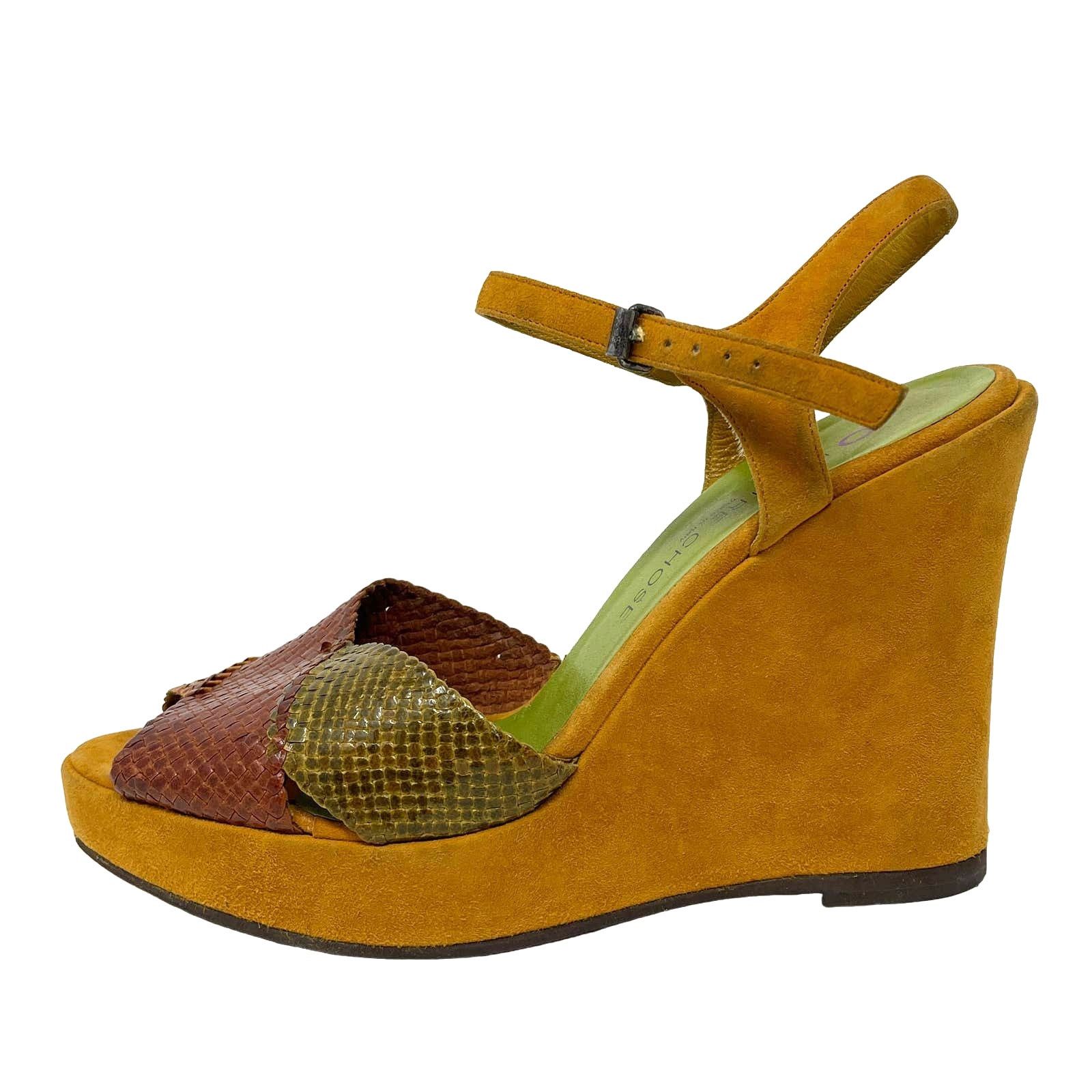 Other L'Autre Chose Suede Platform Wedge Sandals Size EU 38.5 US 8 Size US 8 / IT 38 - 2 Thumbnail