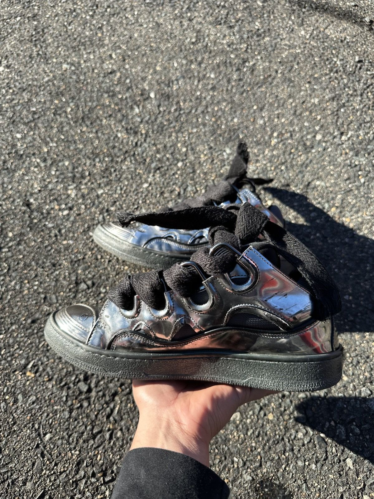 Lanvin Lanvin Curb Sneaker Black/Mirrored Size US 10 / EU 43 - 3 Thumbnail