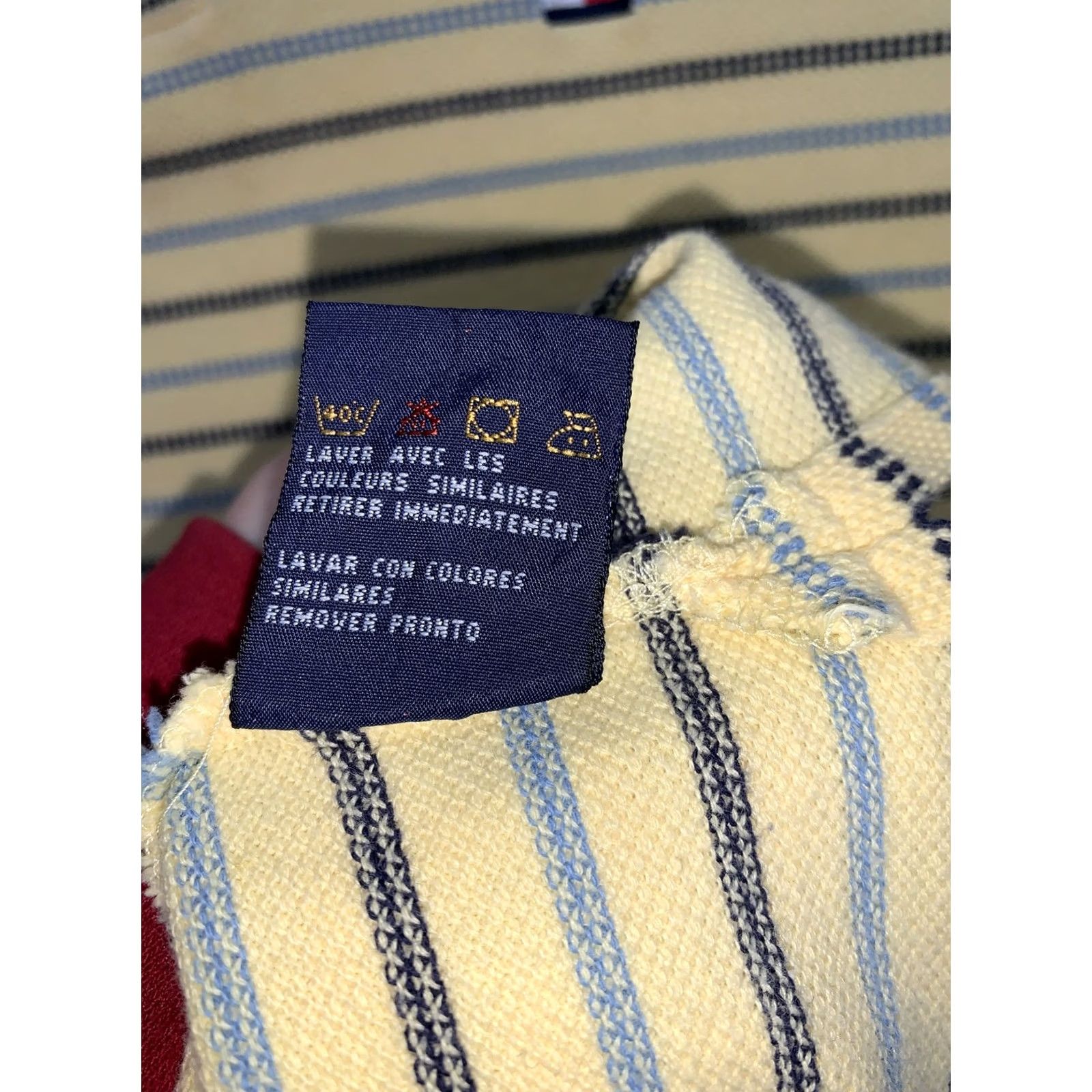 Tommy Hilfiger Tommy Hilfiger Shirt Mens L Yellow Stripe Cotton Polo Size US L / EU 52-54 / 3 - 5 Thumbnail