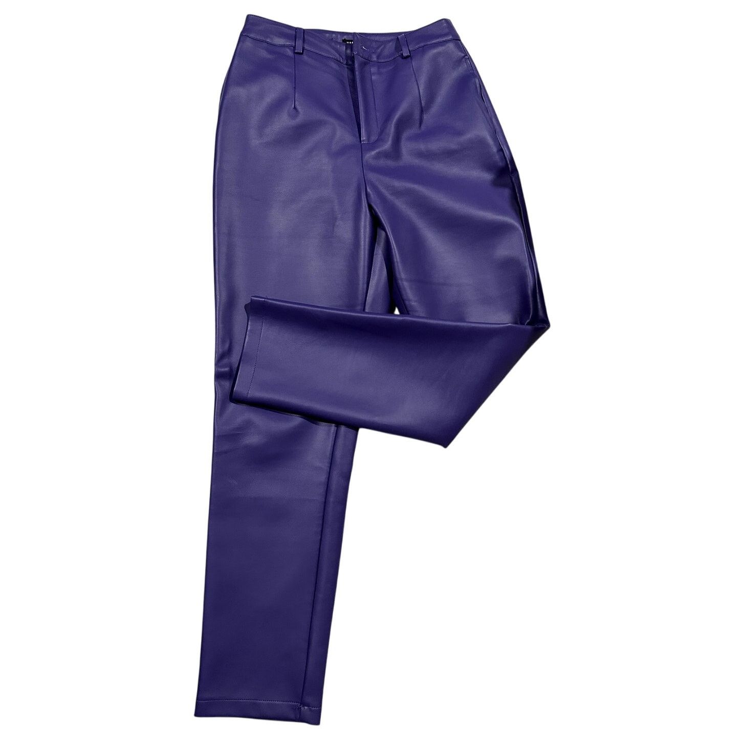 Nasty Gal Nasty Gal Faux High Waisted Purple Leather Pants sz2 Size 26" / US 2 / IT 38 - 2 Thumbnail