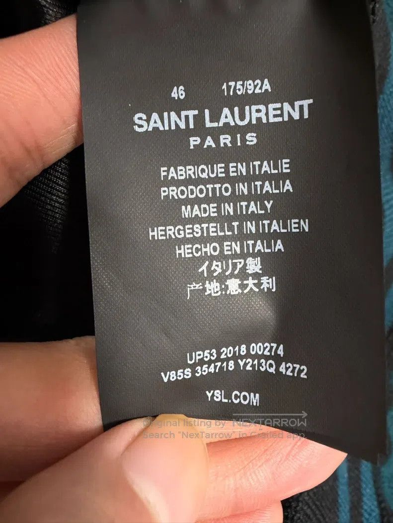 Saint Laurent Paris Saint Laurent Paris Olive Green Woolen Baseball Jacket Size US S / EU 44-46 / 1 - 4 Thumbnail