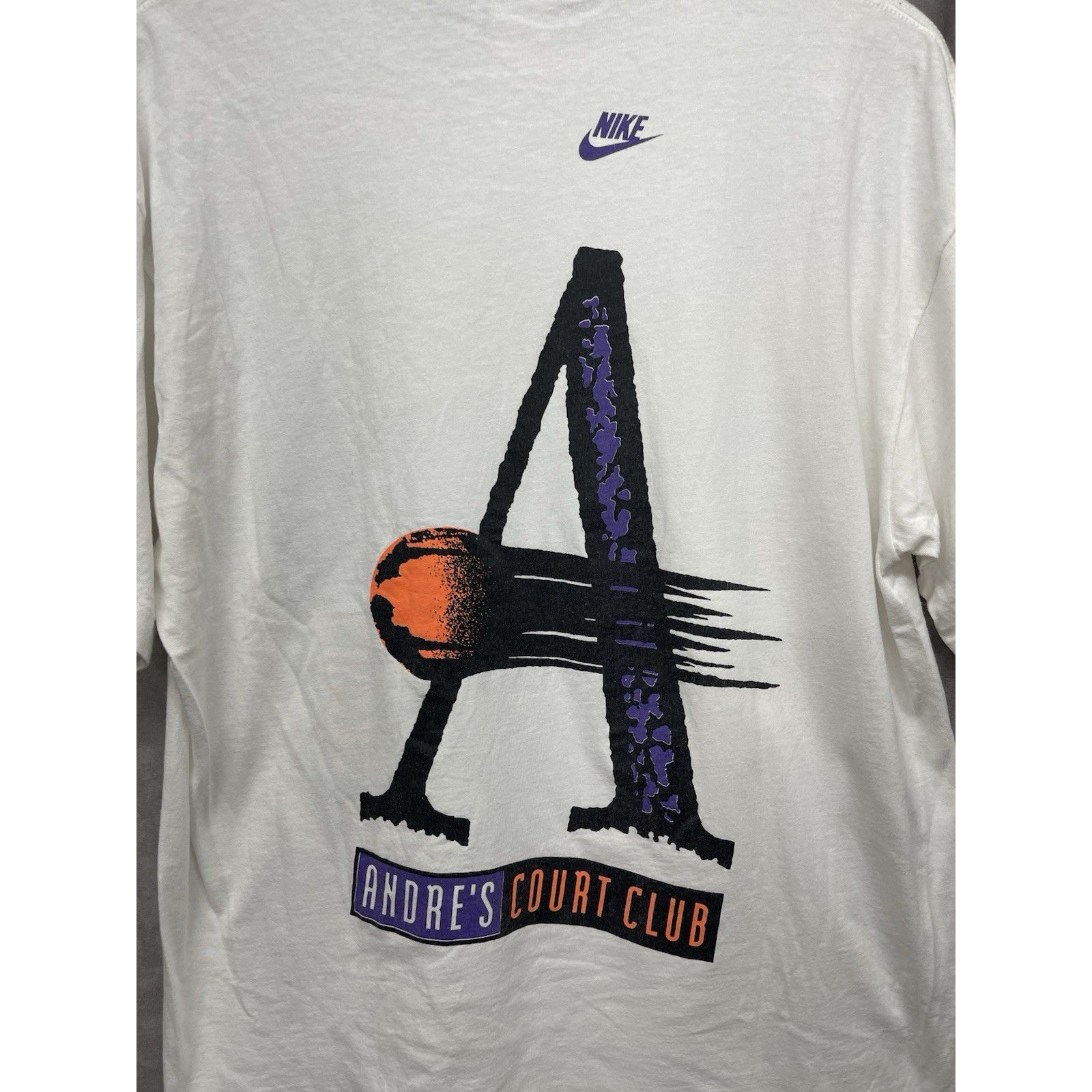 Nike VINTAGE 90S NIKE ANDRE AGASSI COURT CLUB TSHIRT XL SINGLE ST Size US XL / EU 56 / 4 - 5 Thumbnail