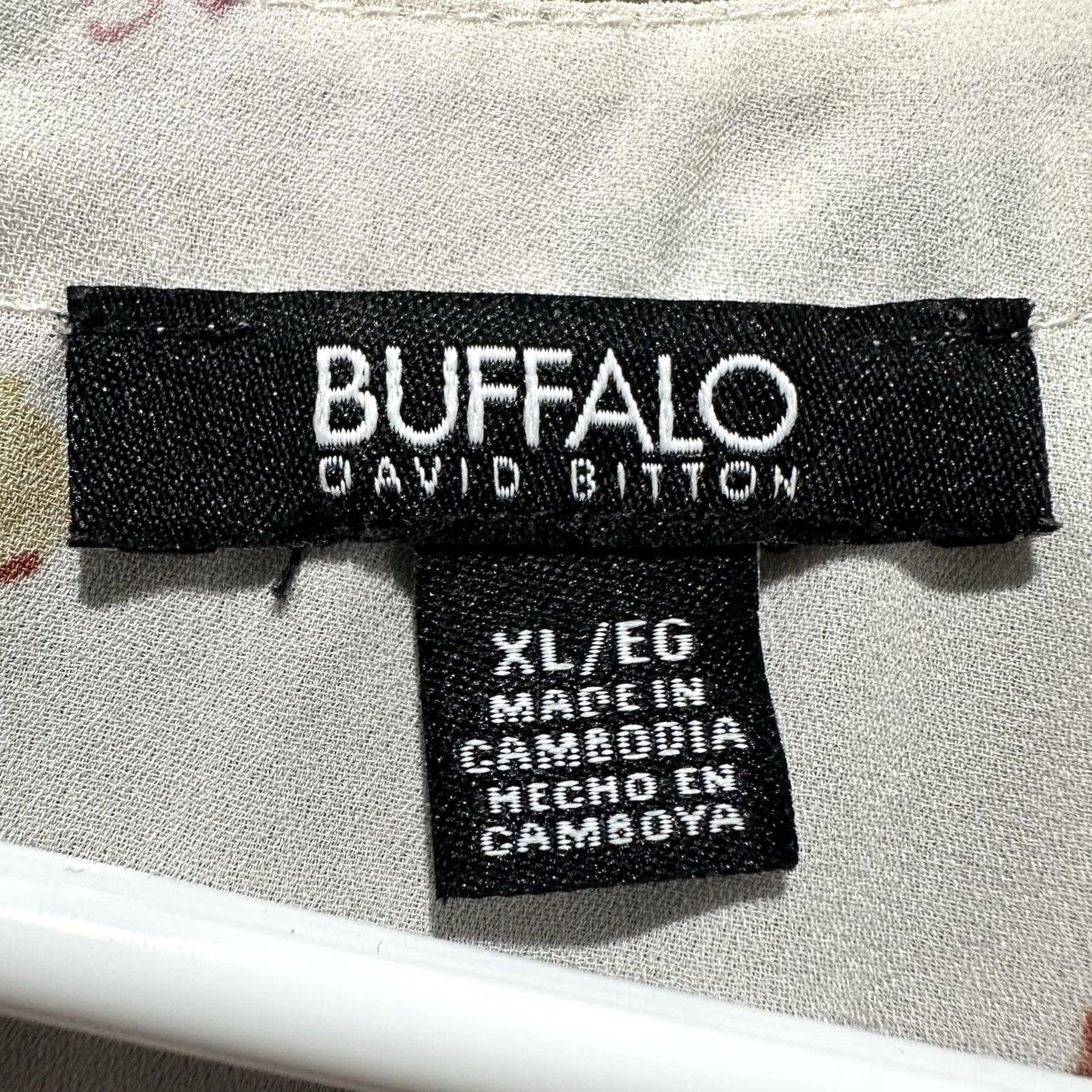Buffalo David Bitton Buffalo David Bitton Blouse Ladies XL Ivory Blossom Woven Short Sleeve Pocket Size XL / US 12-14 / IT 48-50 - 3 Thumbnail