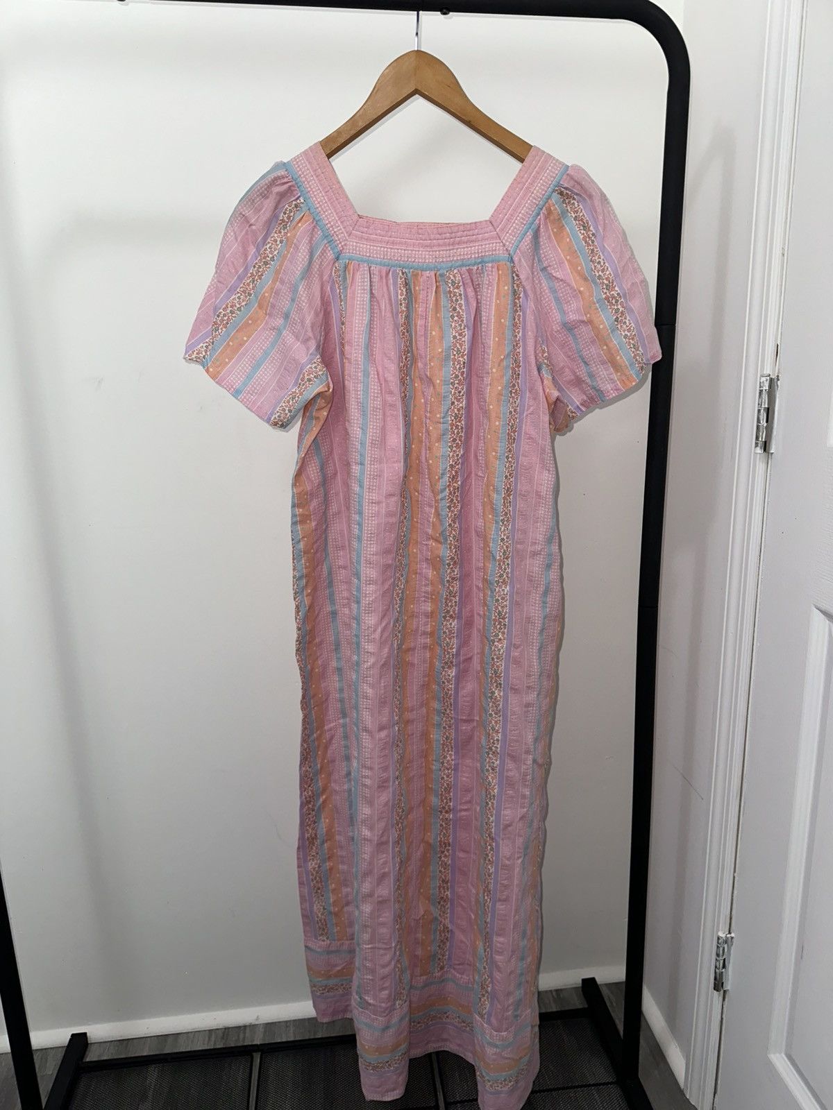 Vintage Vintage Boho 1970s Tiffany Loungewear Dress pastel pink chic Size S / US 4 / IT 40 - 4 Thumbnail