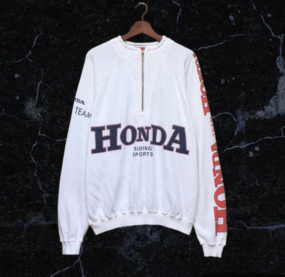 Honda Vintage 90s Honda Racing Riding Team Sweatshirt Size US L / EU 52-54 / 3 - 1 Thumbnail
