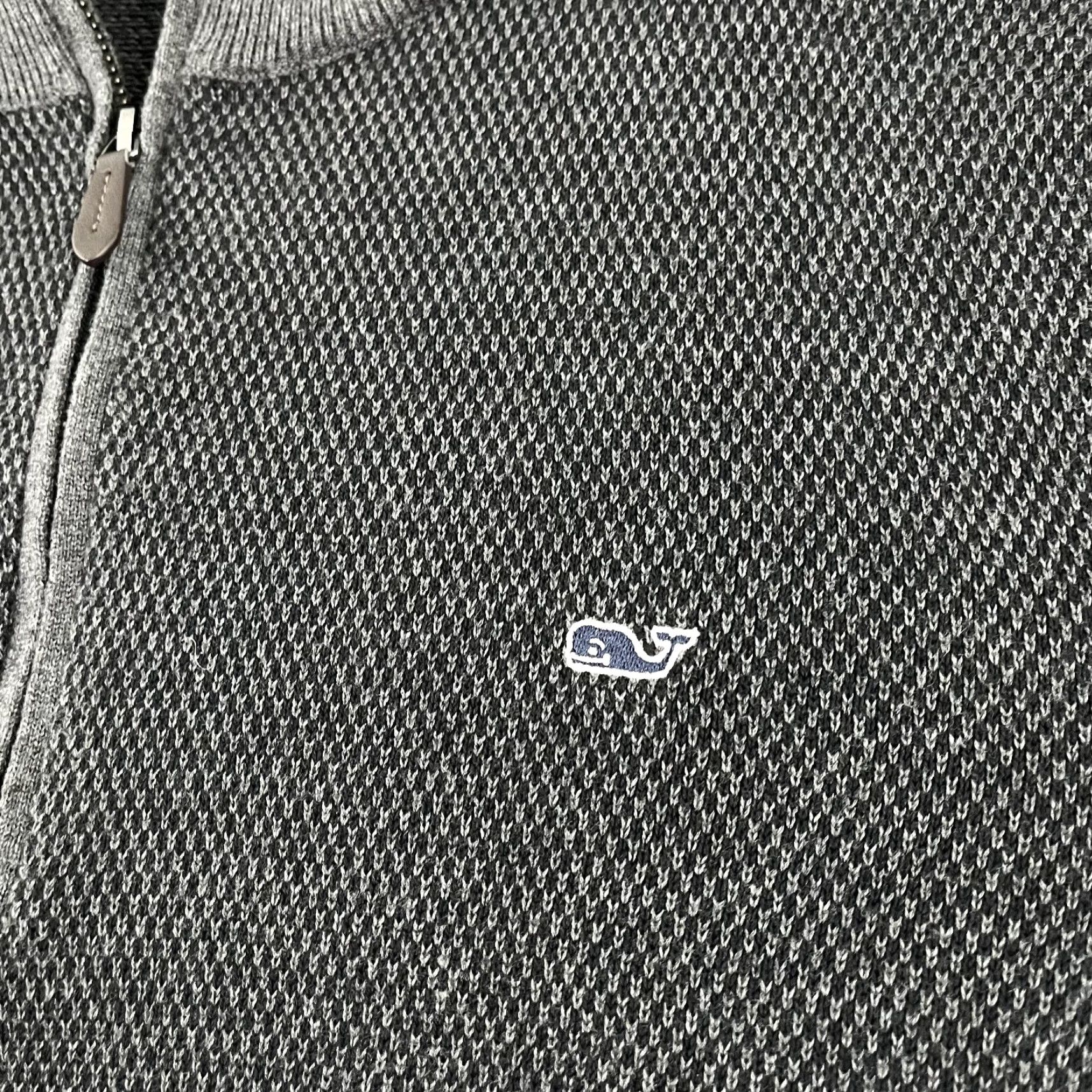 Vineyard Vines VINEYARD VINES Sweater Mens Large Gray Wool Blend Quarter Zip Pullover Preppy Pullover Change? Size US L / EU 52-54 / 3 - 2 Thumbnail