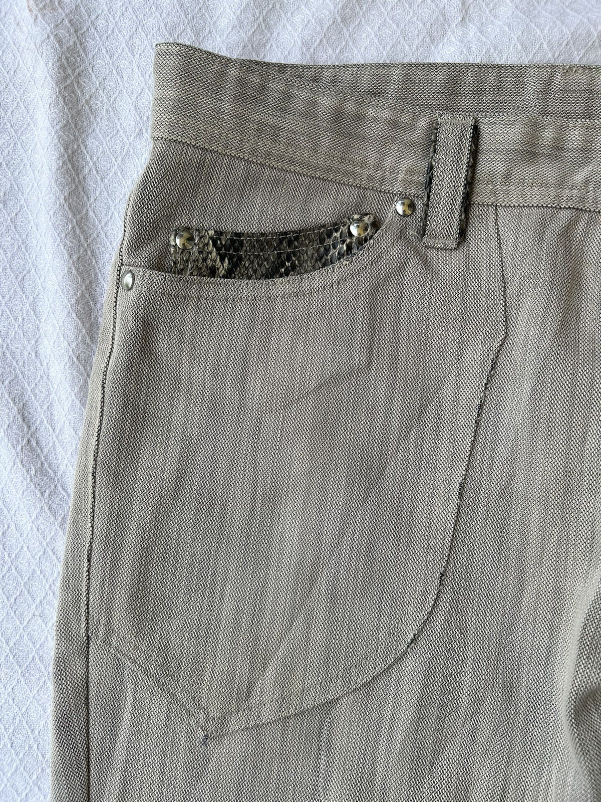 Japanese Brand Takaiq.com Pyton Snake Skin Flared Jeans Ifsix lgb style Size US 32 / EU 48 - 4 Thumbnail