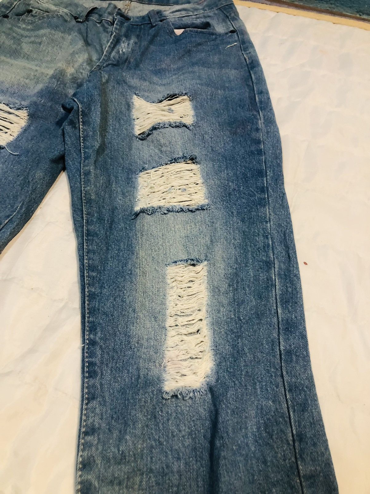Japanese Brand Retro Girl Distressed Denim Jeans (10) Size 28" / US 6 / IT 42 - 5 Thumbnail