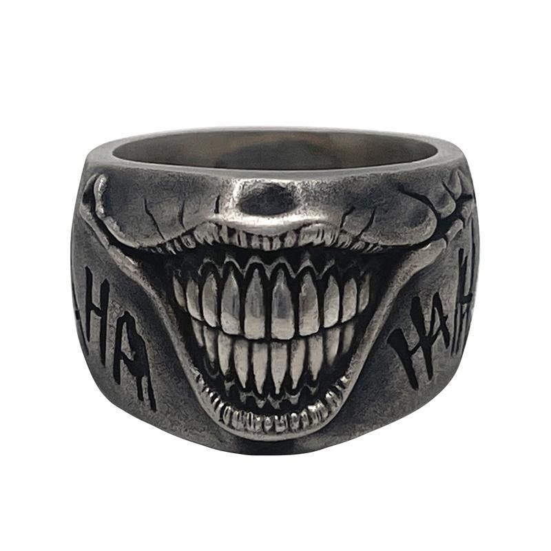 Jewelry Joker Punk Jewelry Rings Open Size Chrome Ring (Size 7-13) Size ONE SIZE - 5 Thumbnail