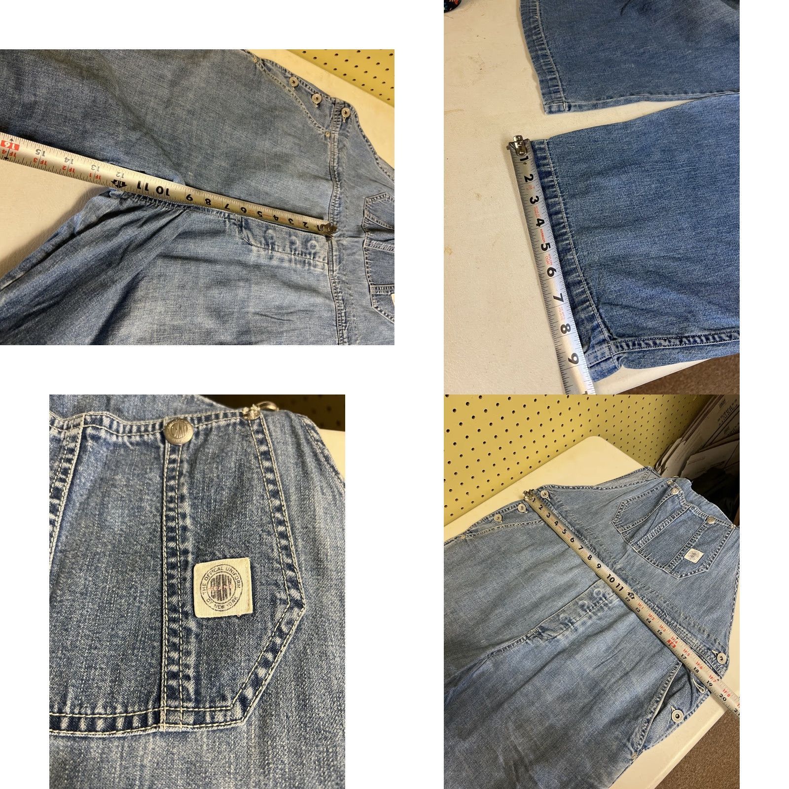 DKNY VINTAGE DKNY Baggy Denim Overalls Bib Jeans Women's Petite PS Blue 90s Y2K Distressed Size 28" / US 6 / IT 42 - 8 Thumbnail