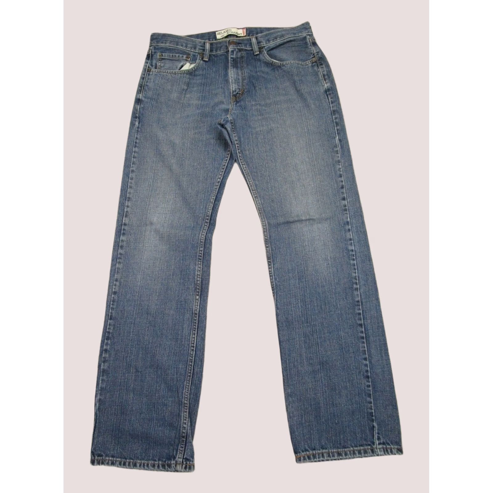 Levi's Levi's 559 Jeans Mens 34x34 Light Blue Straight Denim Relaxed Pants 5-Pocket Logo Retro School Size US 34 / EU 50 - 1 Thumbnail