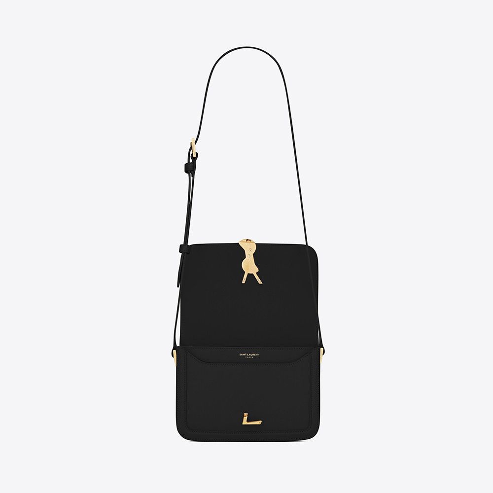 Saint Laurent Paris o1bcso1str1225 Size:OS/Solferino Small Satchel in Black Size ONE SIZE - 4 Thumbnail