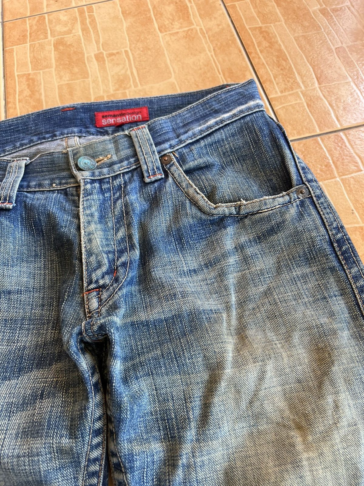 semanticdesign Semantic Designs Flare Distress Mud Wash Jean Size US 32 / EU 48 - 12 Thumbnail
