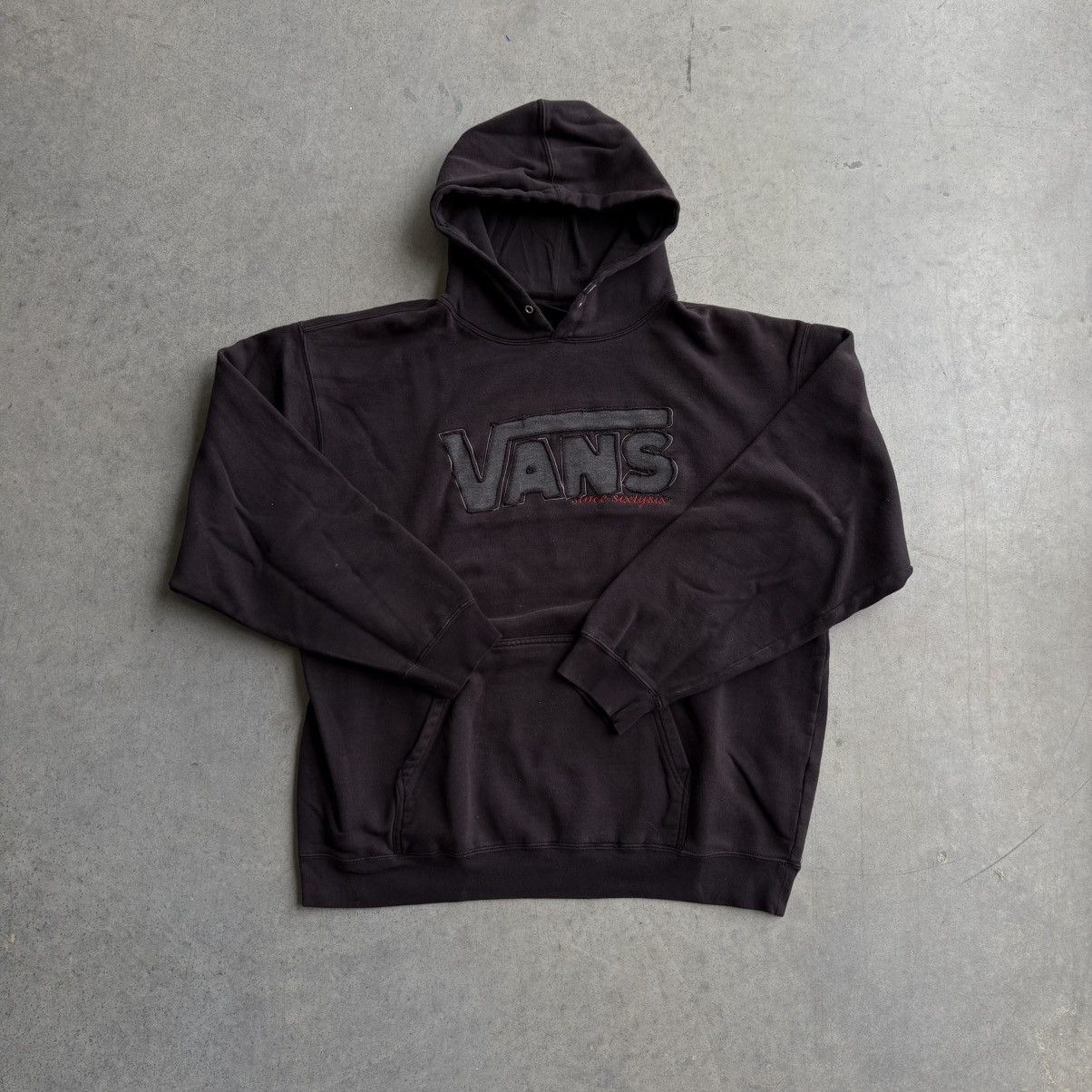 Vans Vintage Vans Black Faded Hoodie Streetwear XL Baggy Heavy Size US XL / EU 56 / 4 - 2 Thumbnail