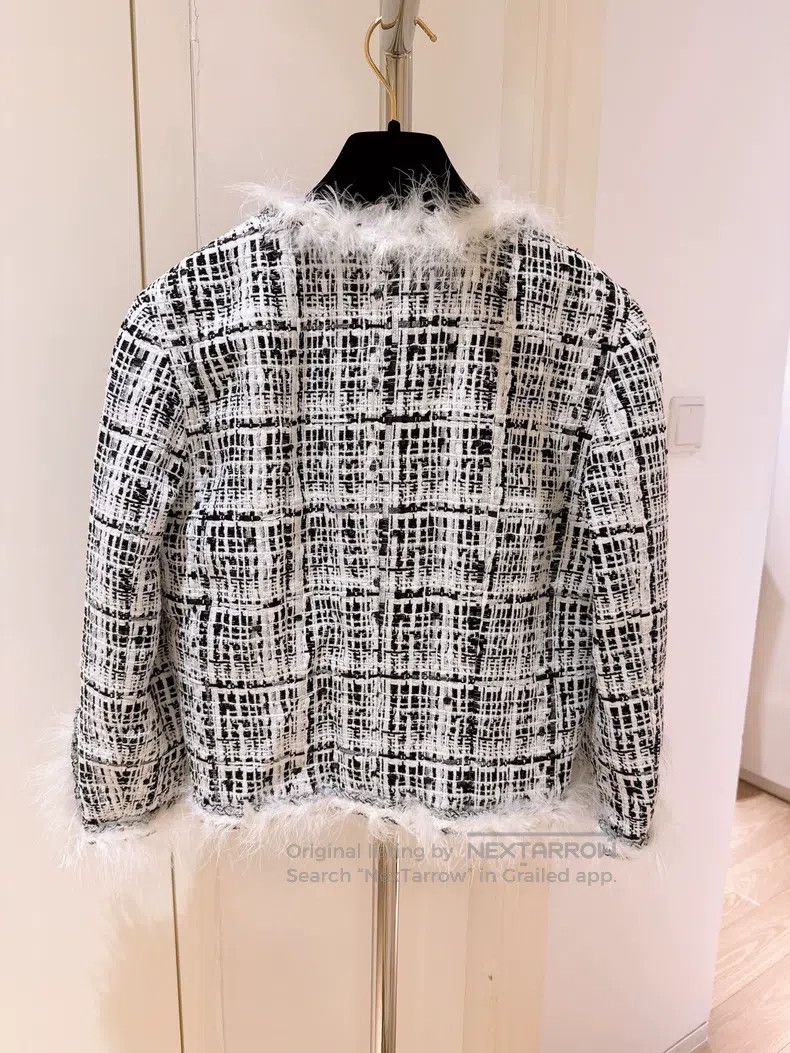 Chanel Chanel 25S Spring and Summer Black and White Woven Feather Size XXS / US 00 / IT 34 - 2 Thumbnail