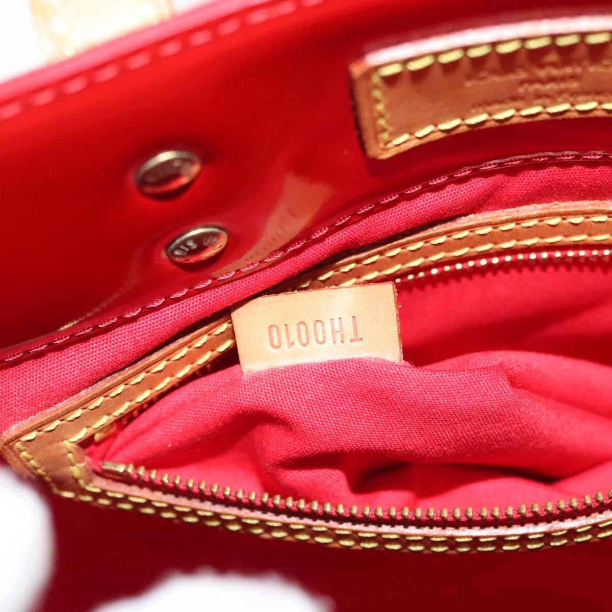 Louis Vuitton LOUIS VUITTON Monogram Vernis Reade MM Hand Bag Red Rouge Size ONE SIZE - 12 Thumbnail