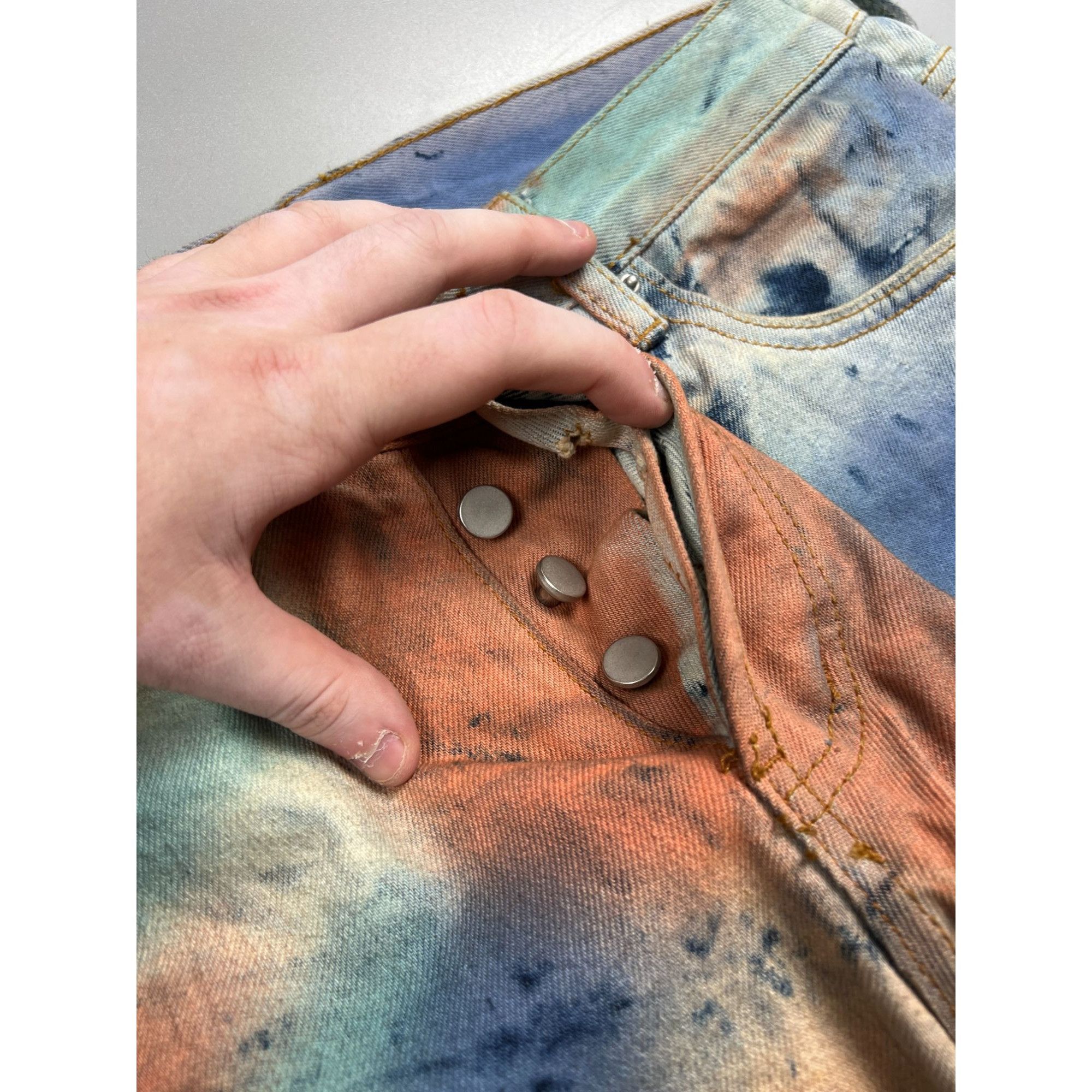 Other Dope Multicolour Skinny Denim Jeans Pants (Y0968) Size US 32 / EU 48 - 5 Thumbnail