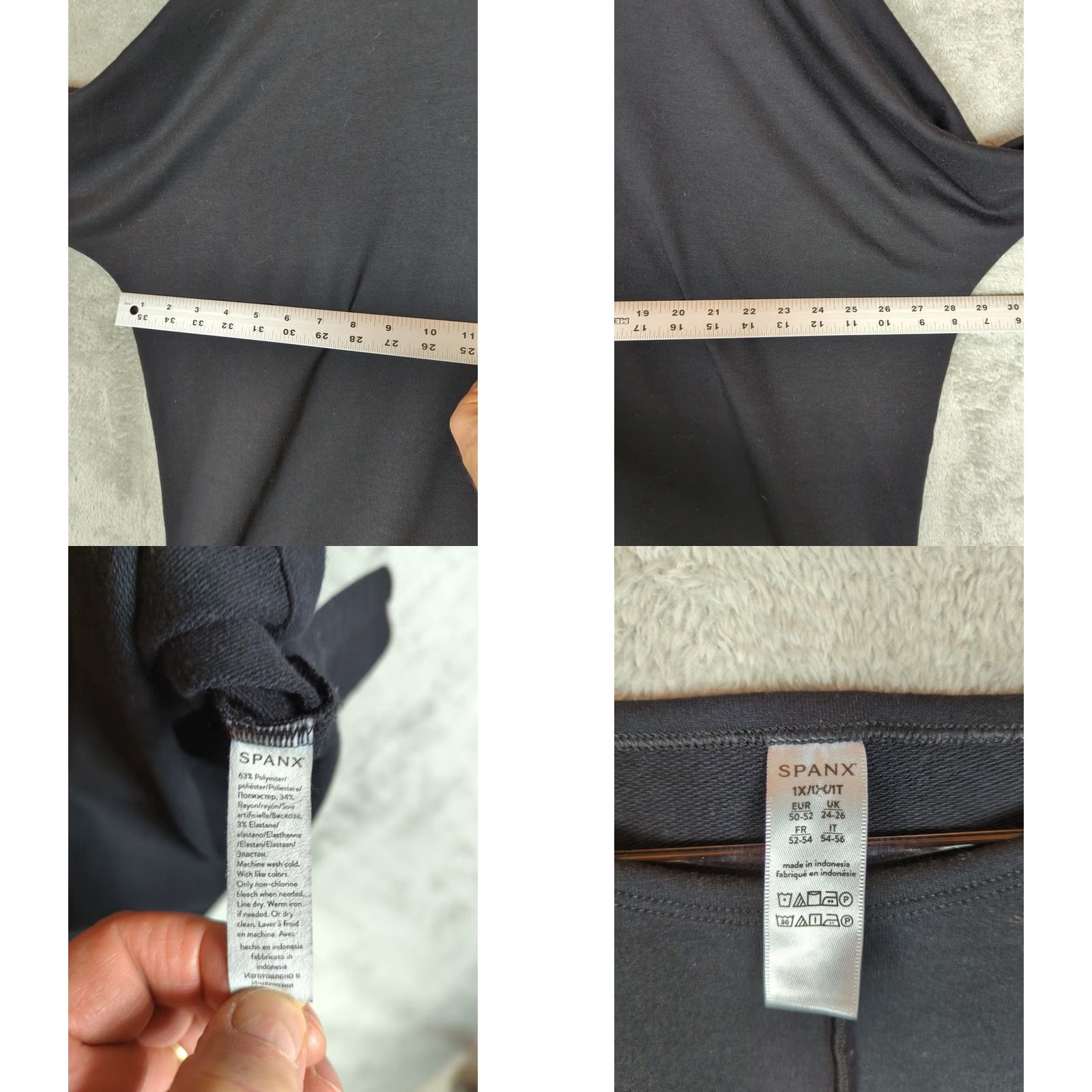 Spanx Spanx 3/4 Dolman Sleeve Top Women 1X Black Pullover Sweatshirt Activewear Casual Modern City Size XL / US 12-14 / IT 48-50 - 8 Thumbnail